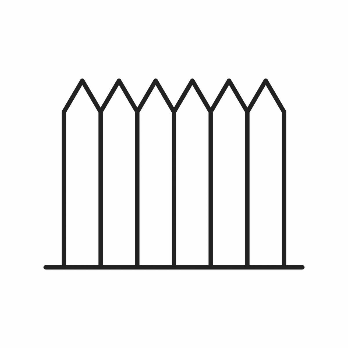 Coloring page magnificent fence