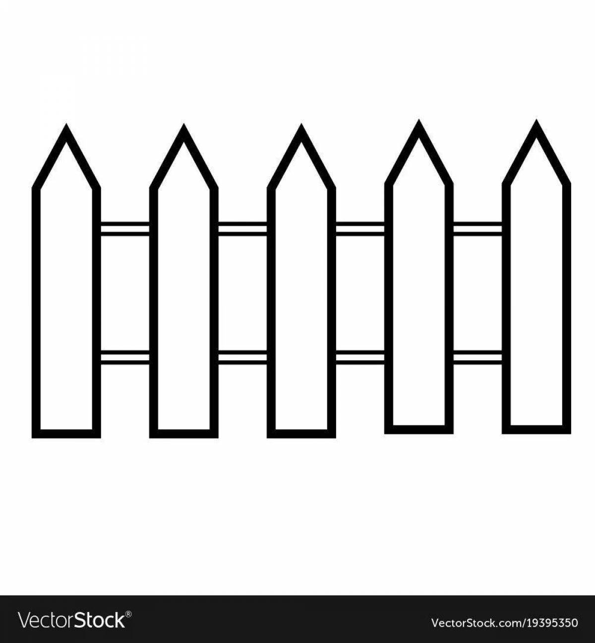 Exotic fence coloring page