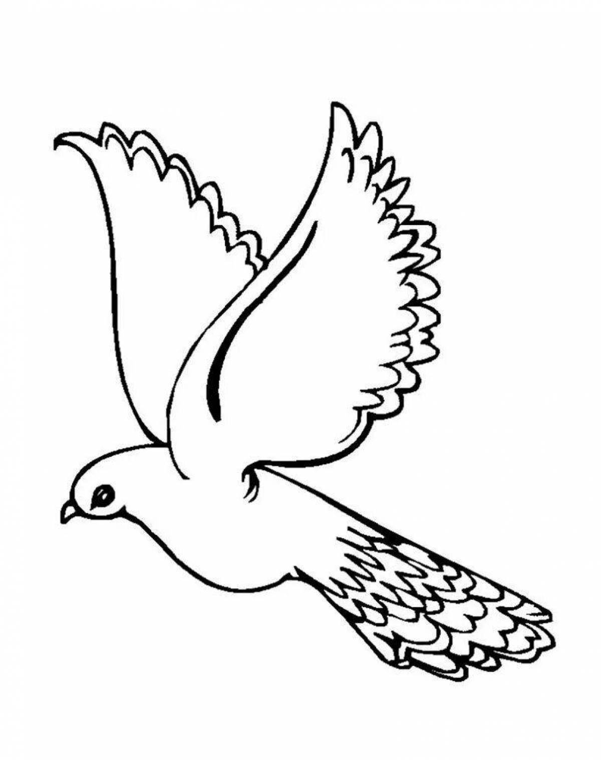 Exalted dove coloring page