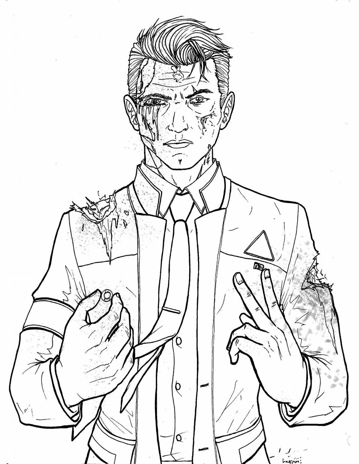 Exciting connor coloring page