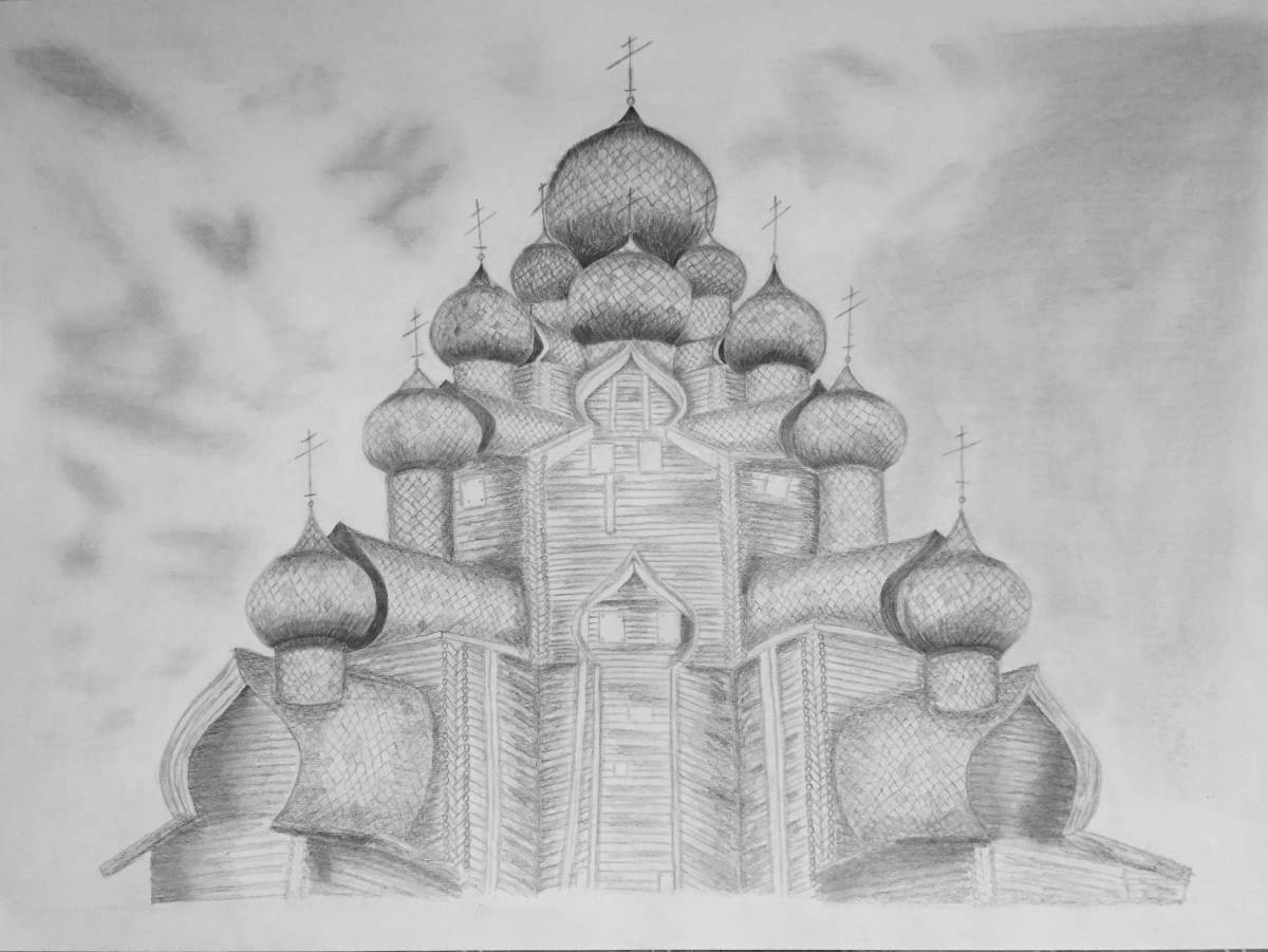 Photo Bright kizhi coloring pages