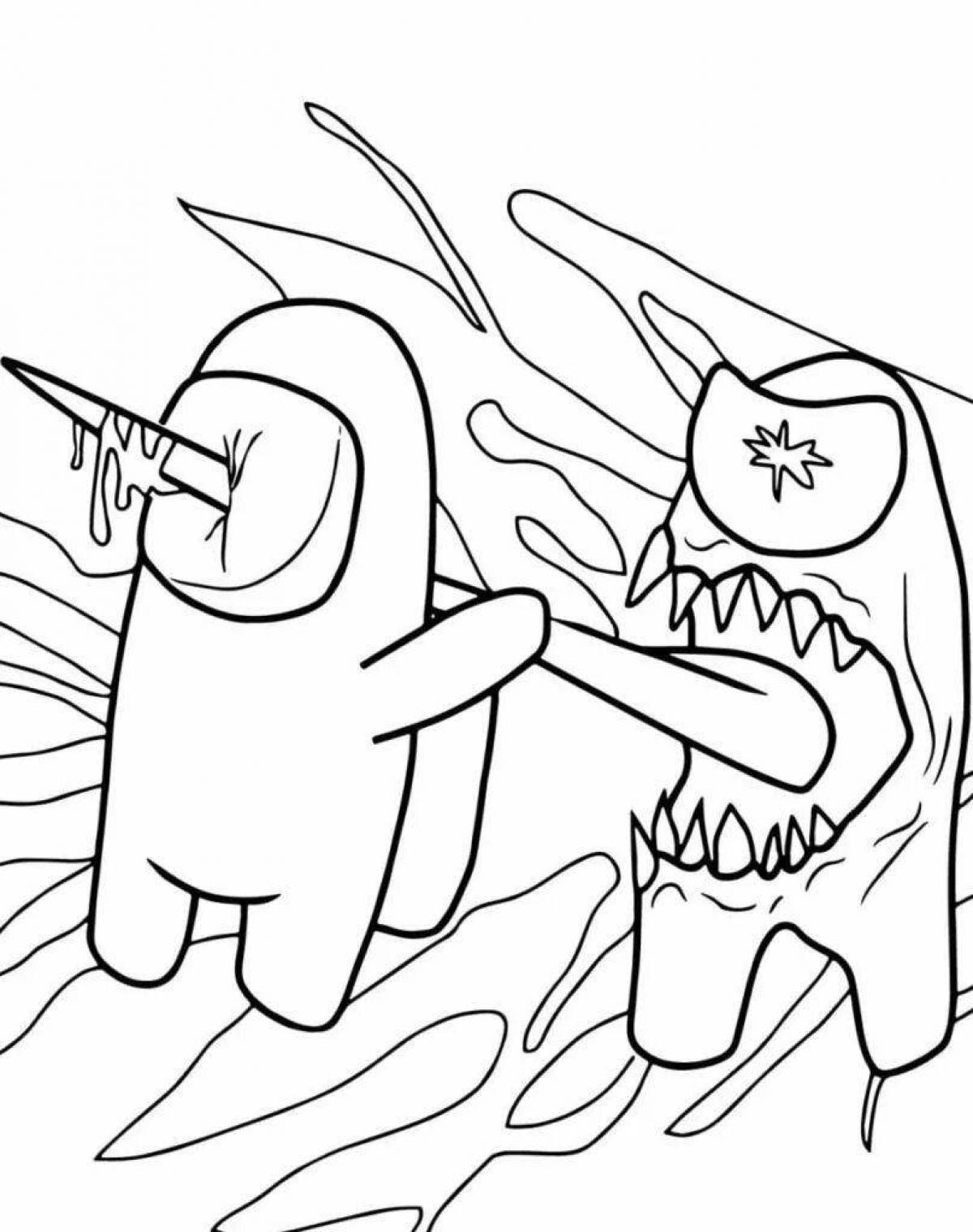 Coloring page joyful amugas