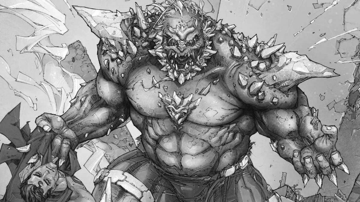 Tempting doomsday coloring page