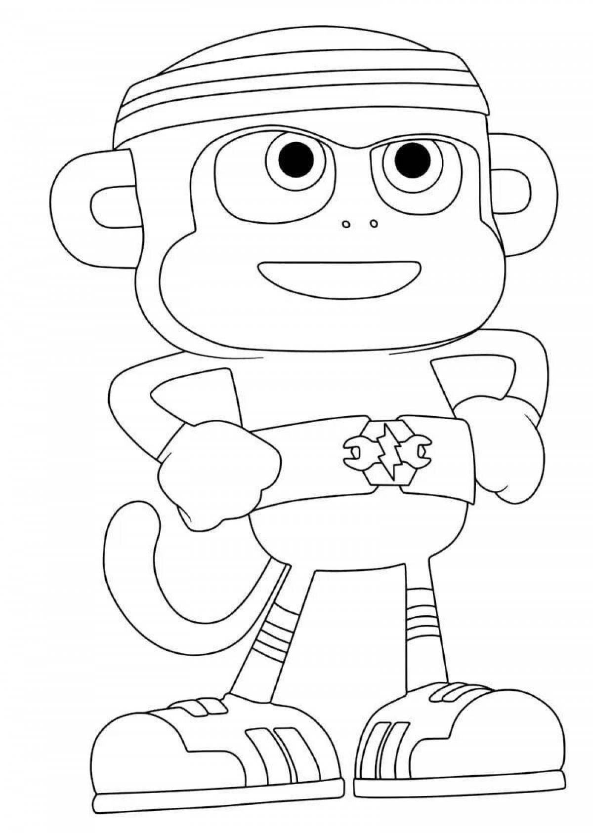 Animated chico coloring book