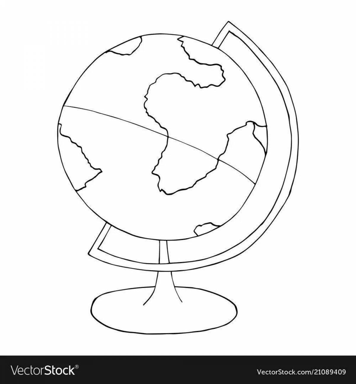 Colorful equator coloring page