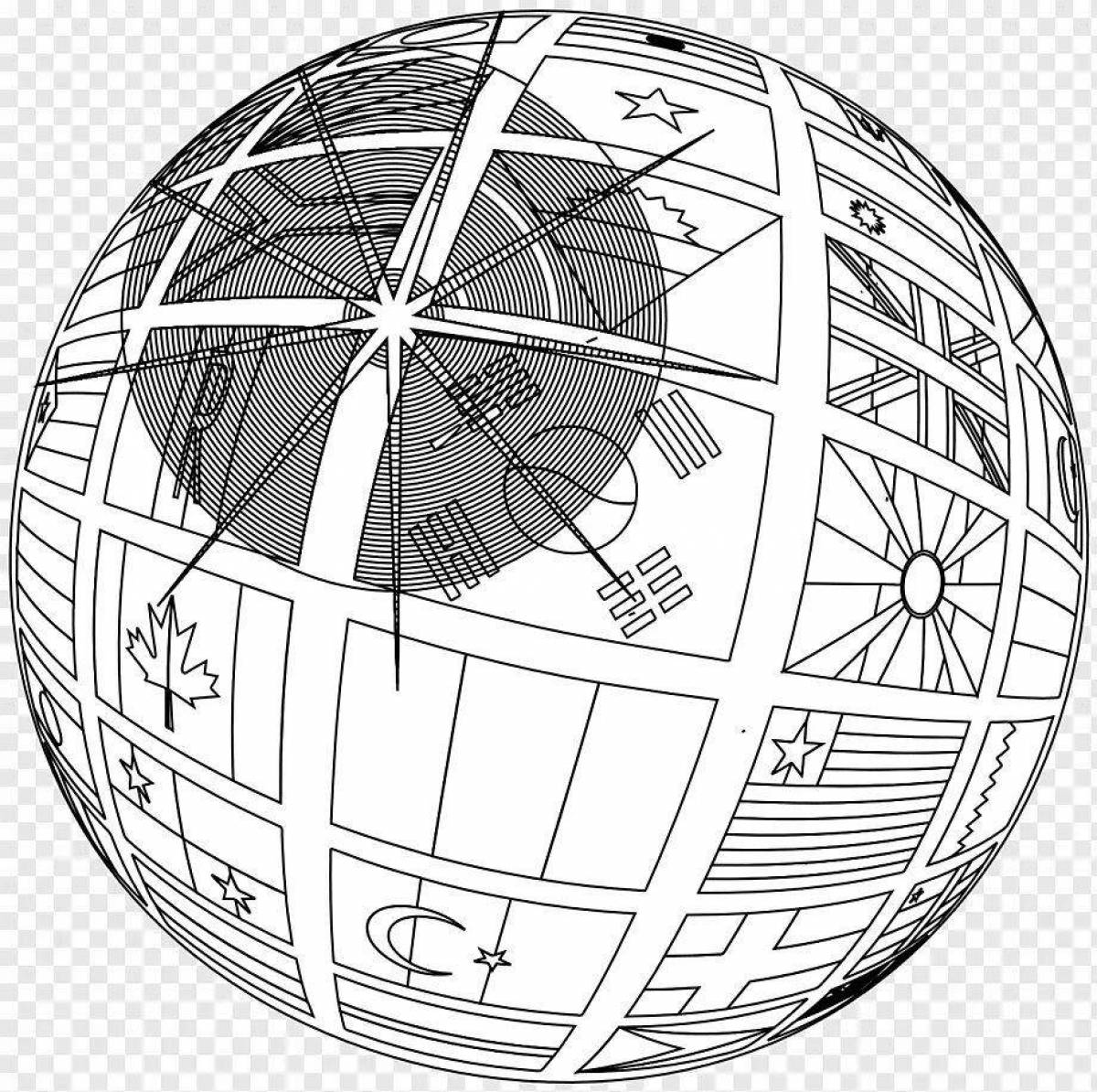 Playful equator coloring page
