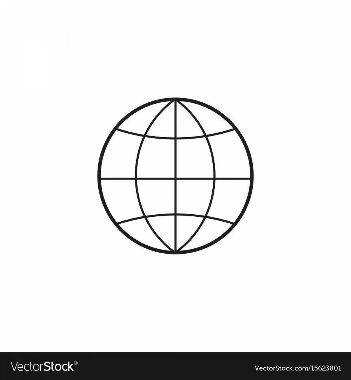Charming equator coloring page
