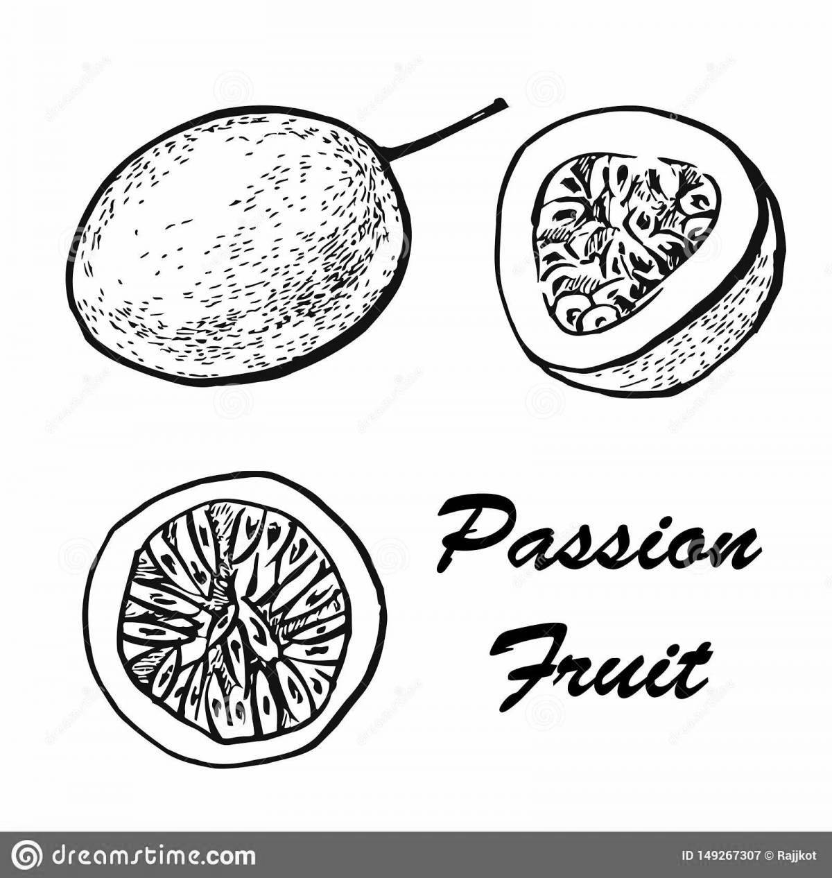 Exquisite passion fruit coloring book