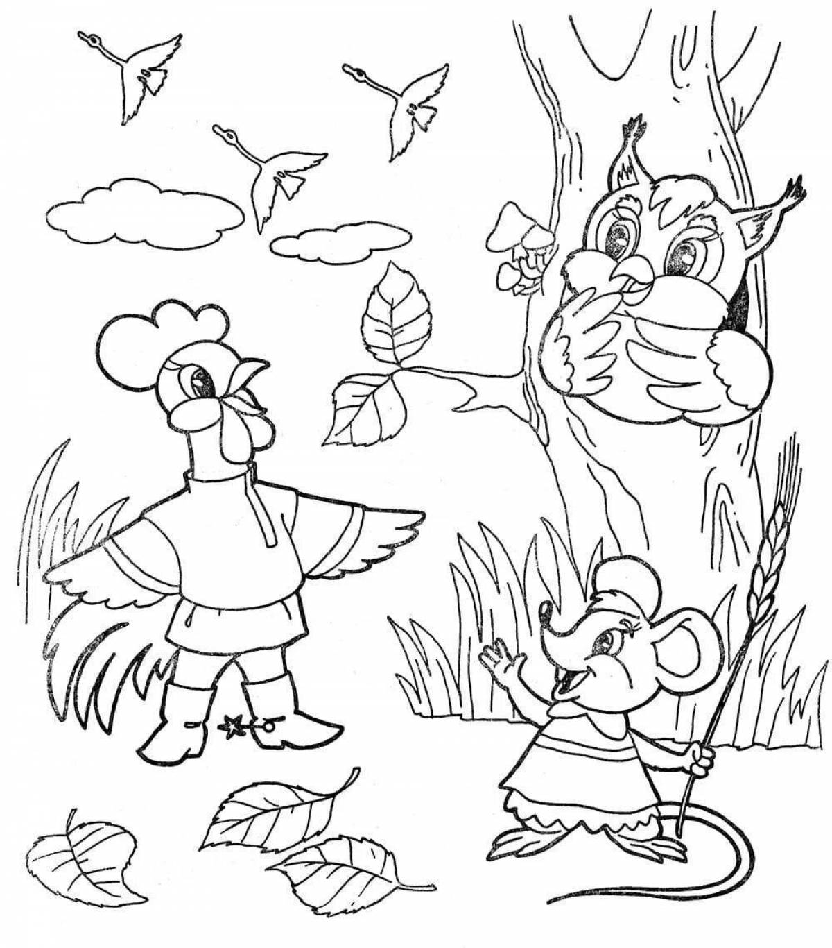 Relaxing coloring book for the elderly
