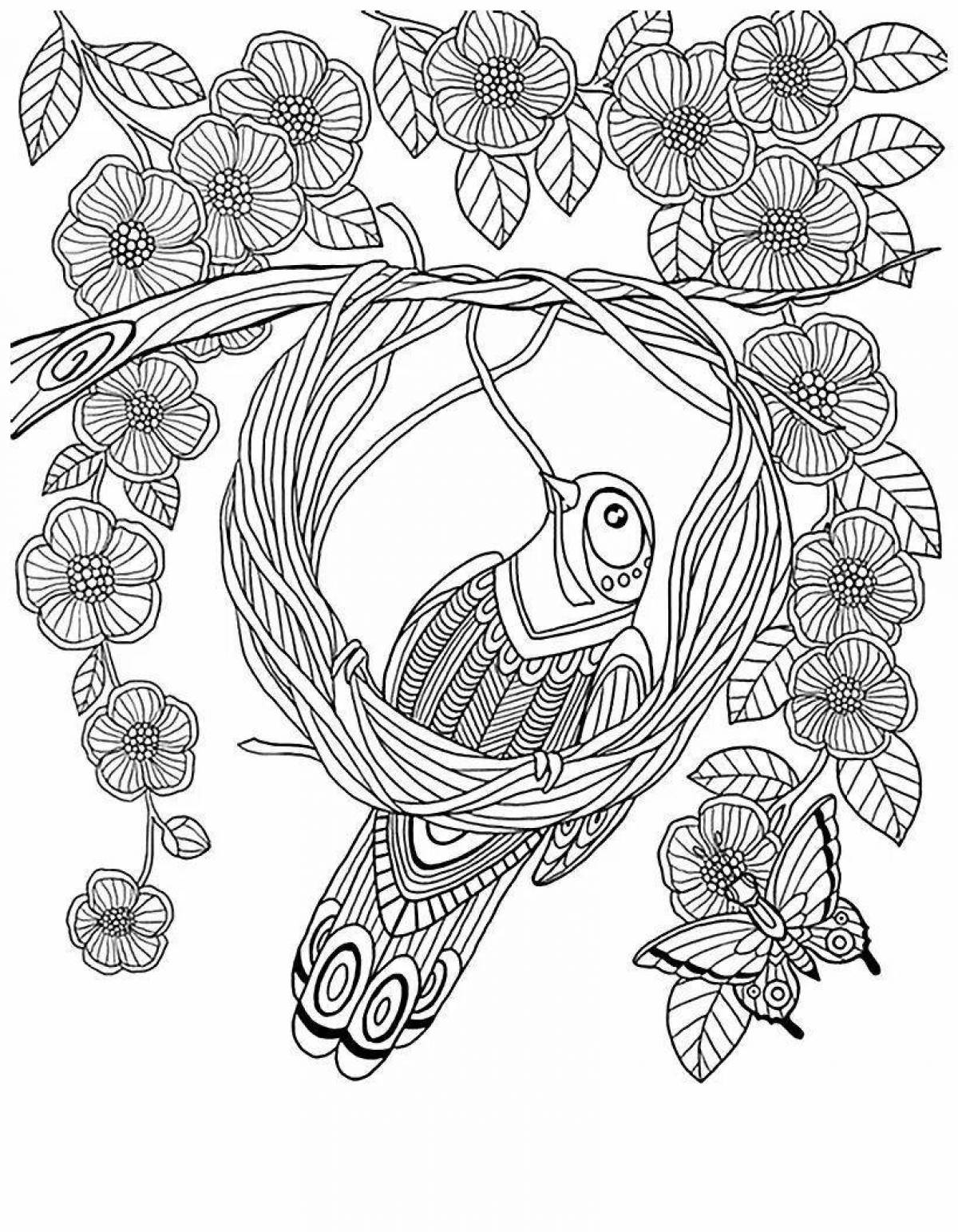 Colorful nerve coloring page