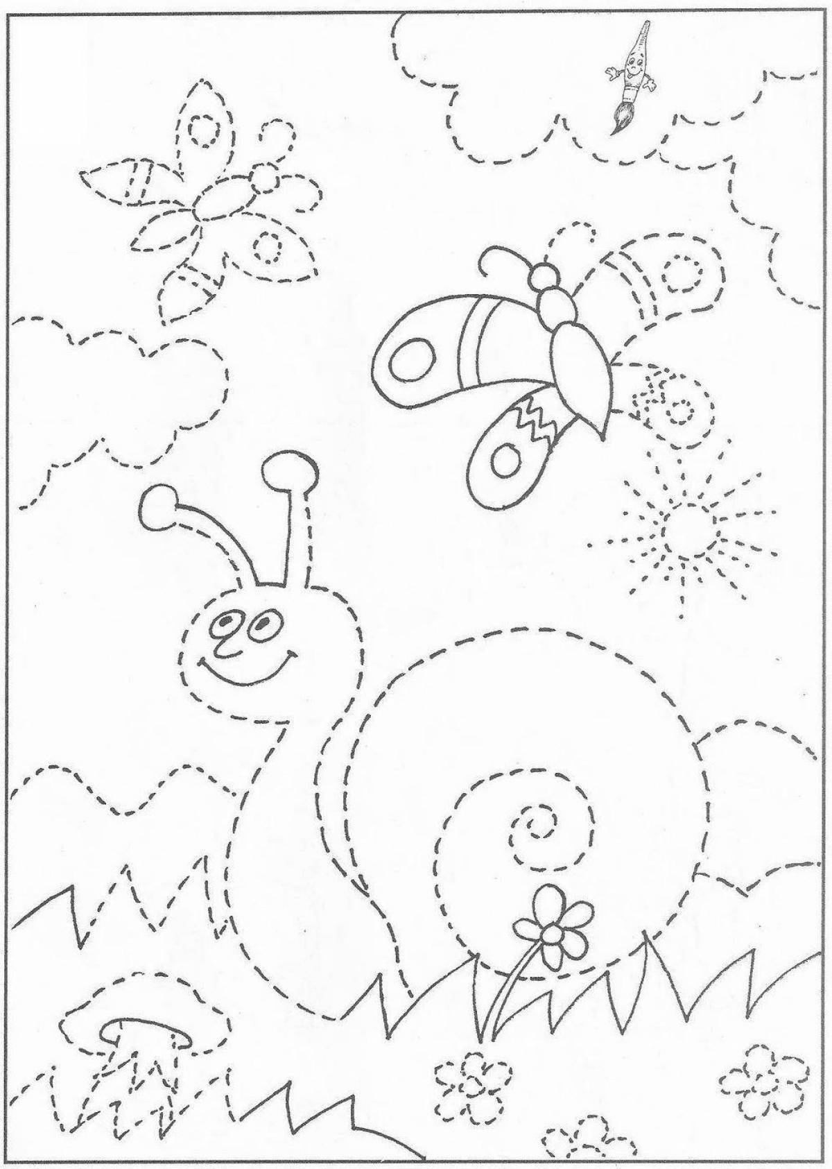 Exciting motor skill coloring page