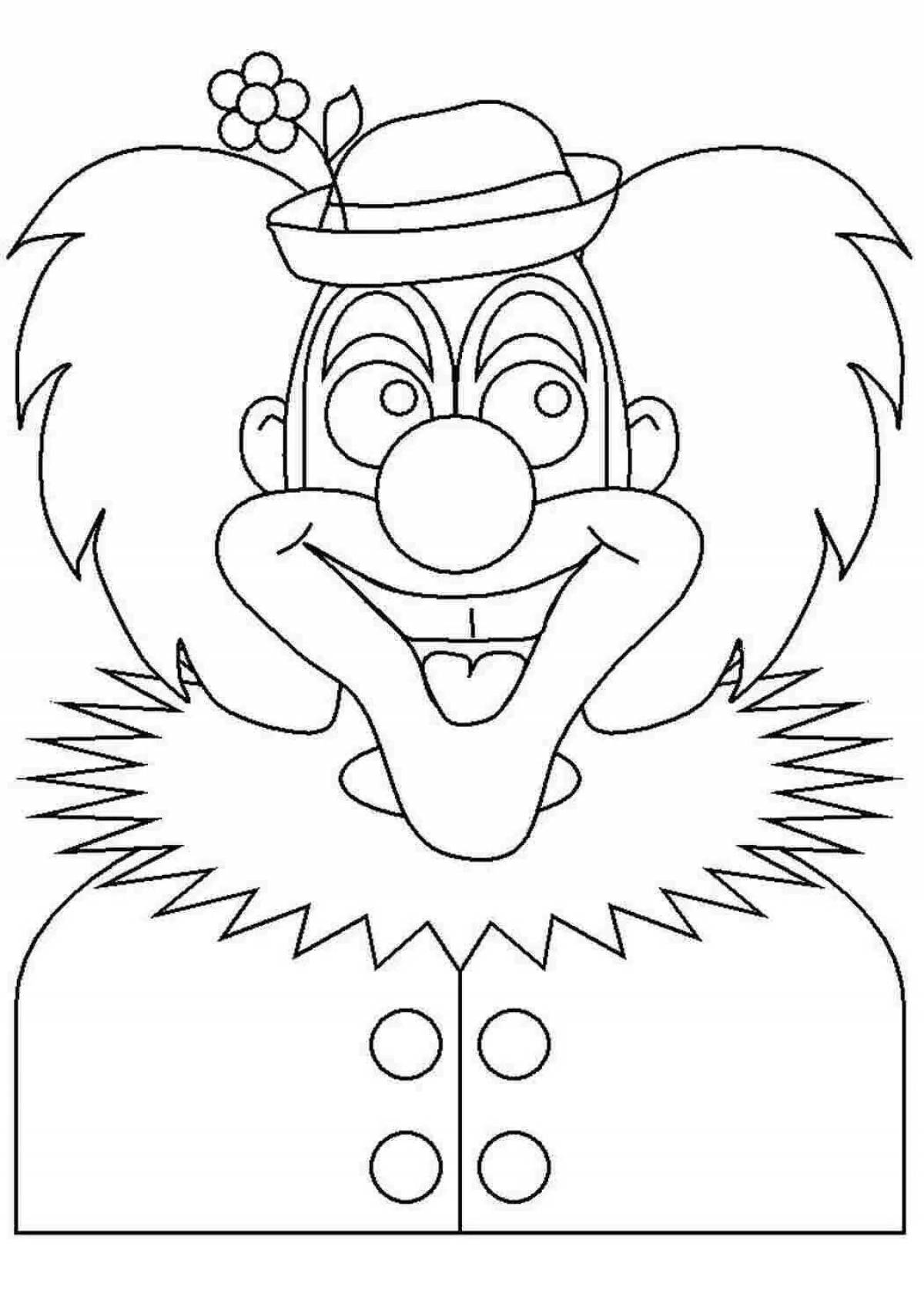 Bright clown coloring book