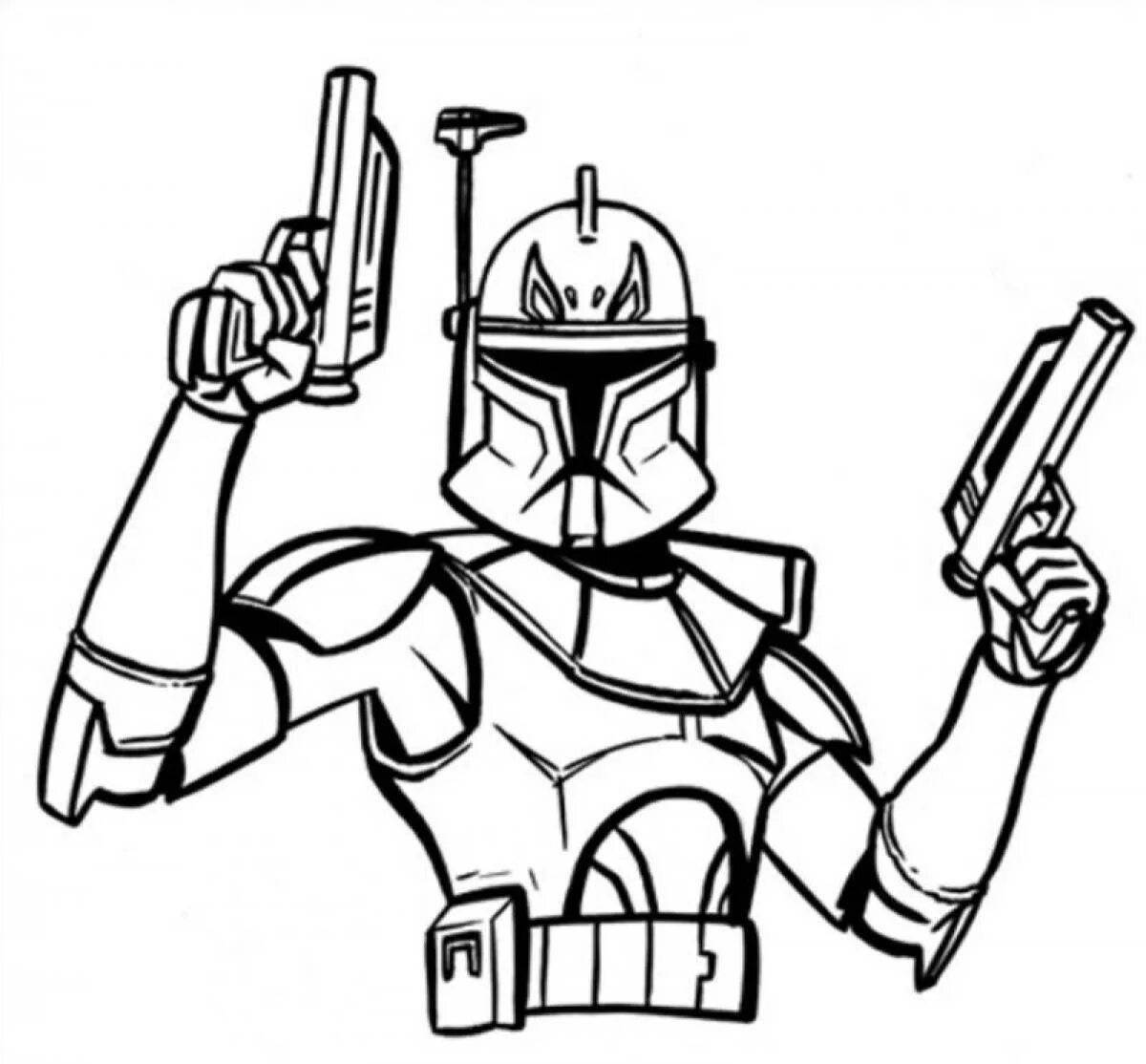 Glowing star wars coloring book