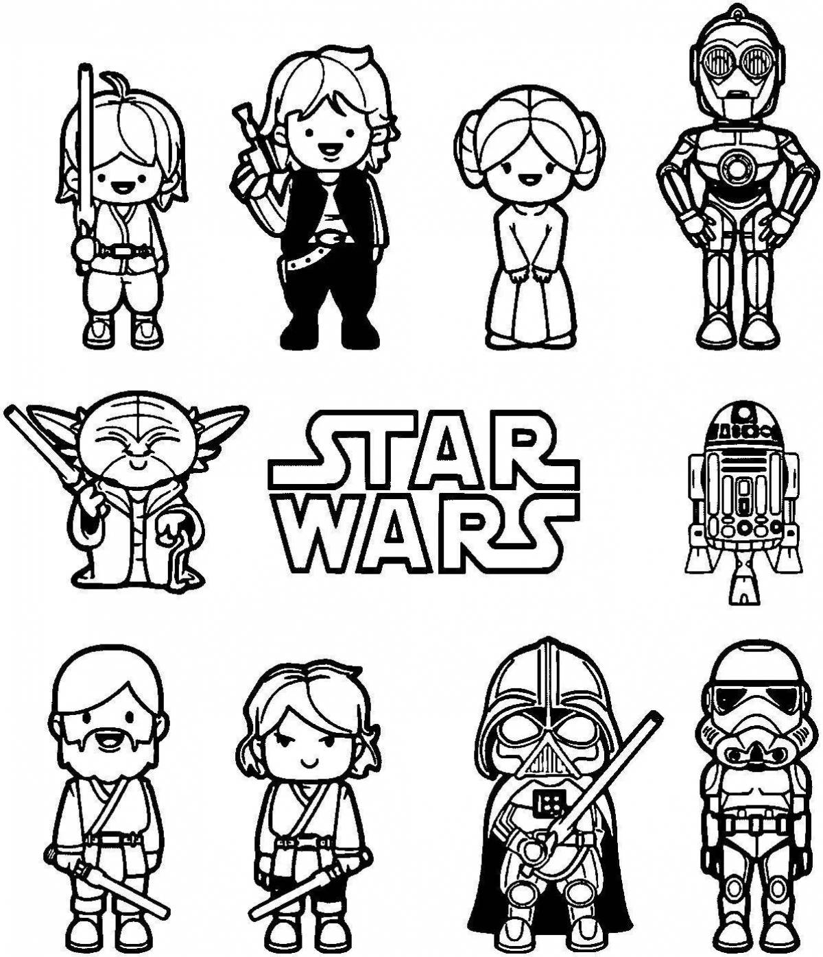 Star wars glitter coloring pages