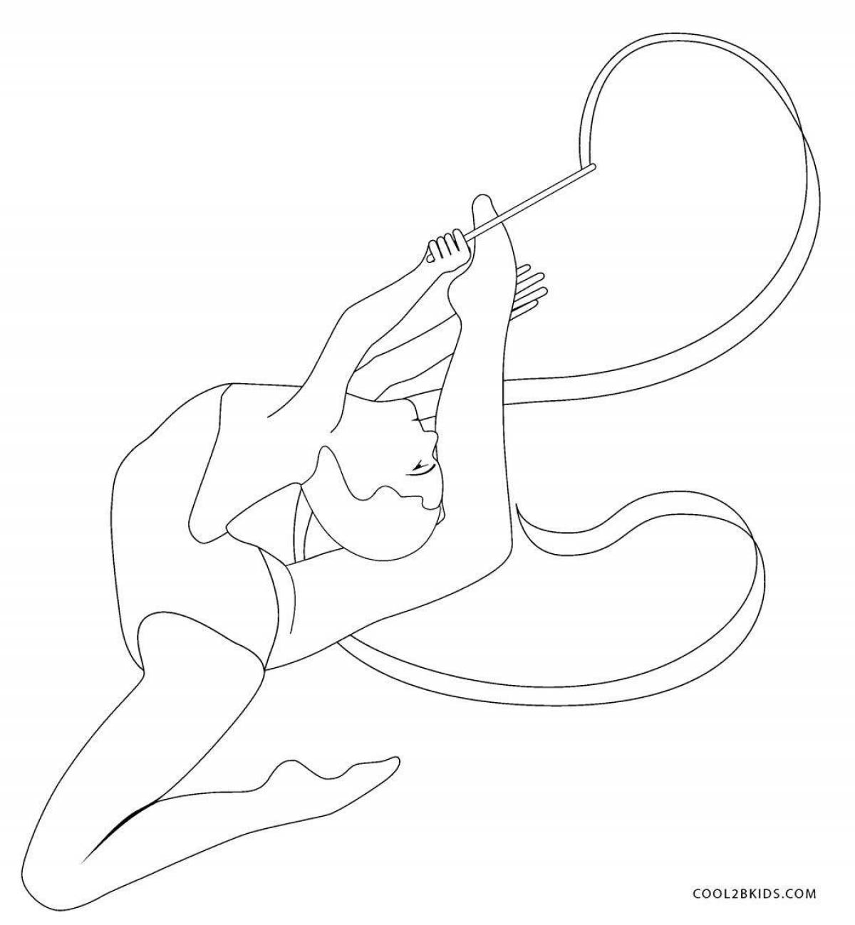Coloring page amazing gymnasts
