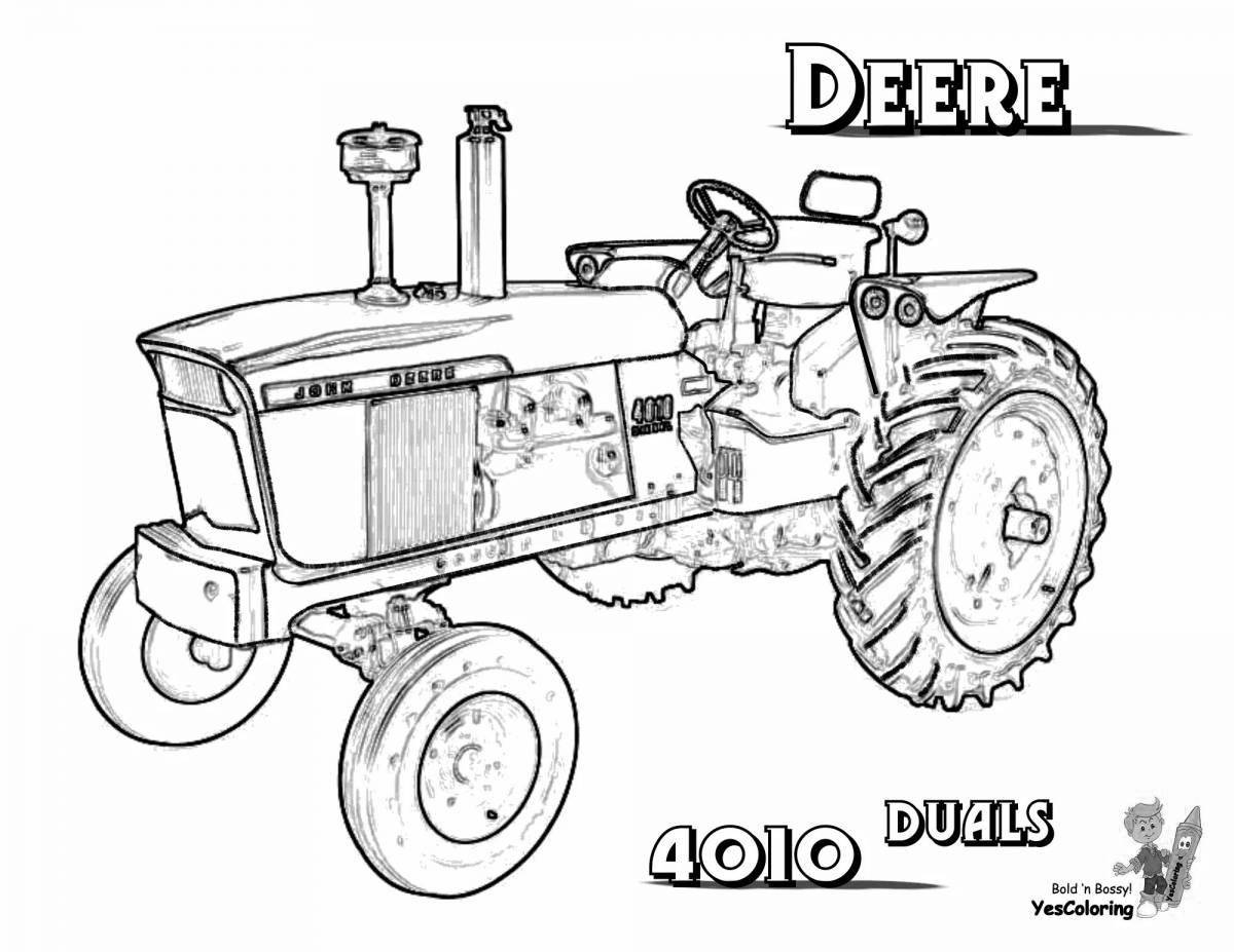 Joyful john deer coloring page