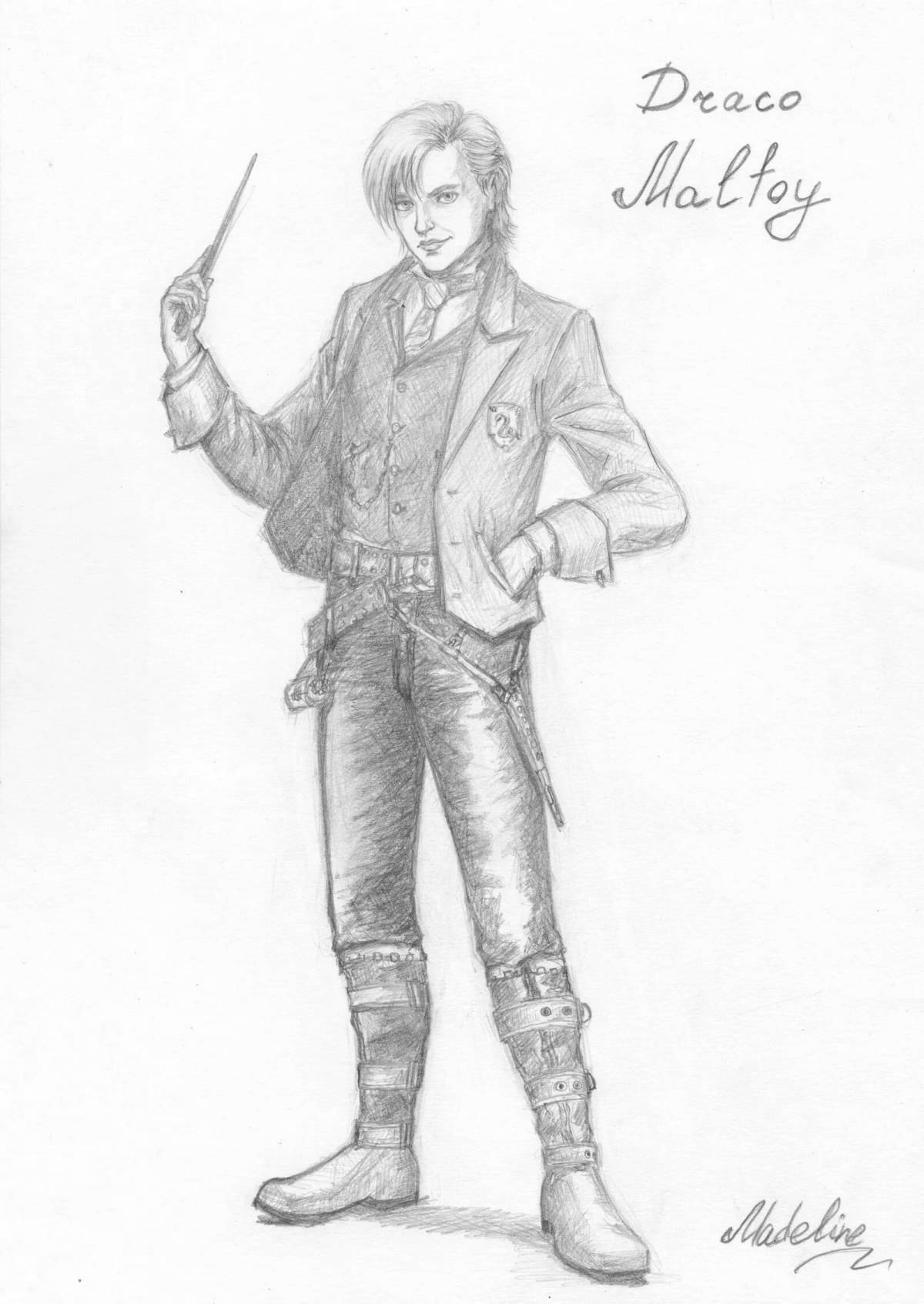 Photo Coloring majestic draco malfoy