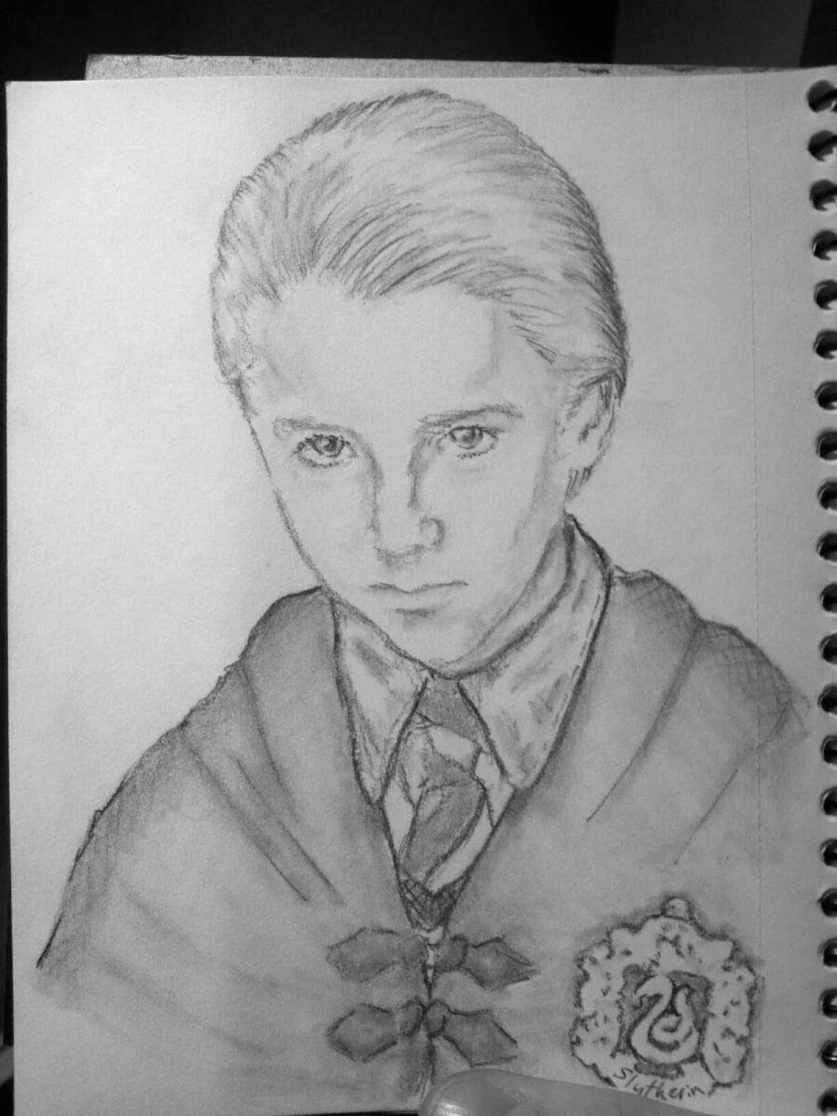 Coloring book shining draco malfoy