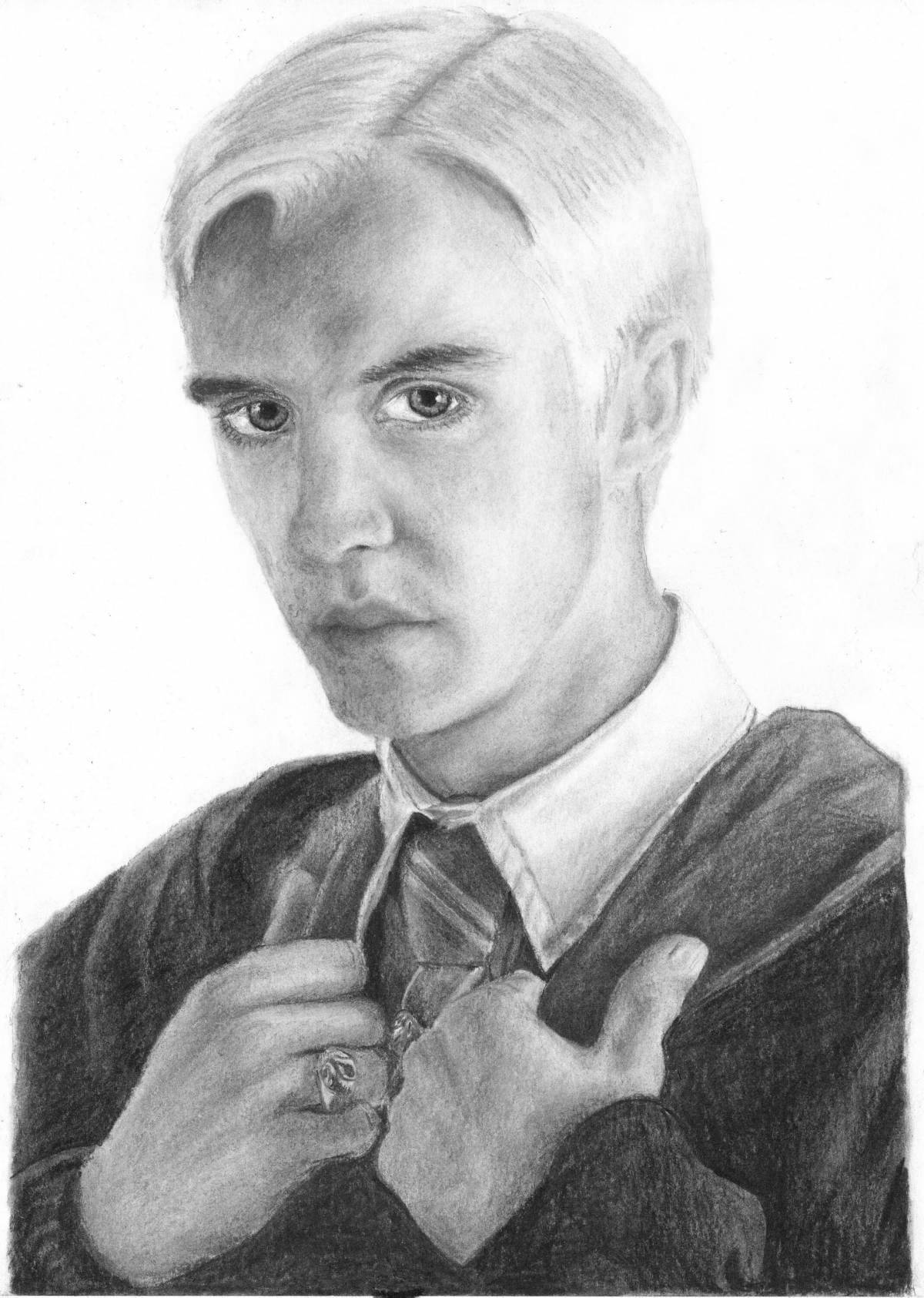 Photo Coloring elegant draco malfoy