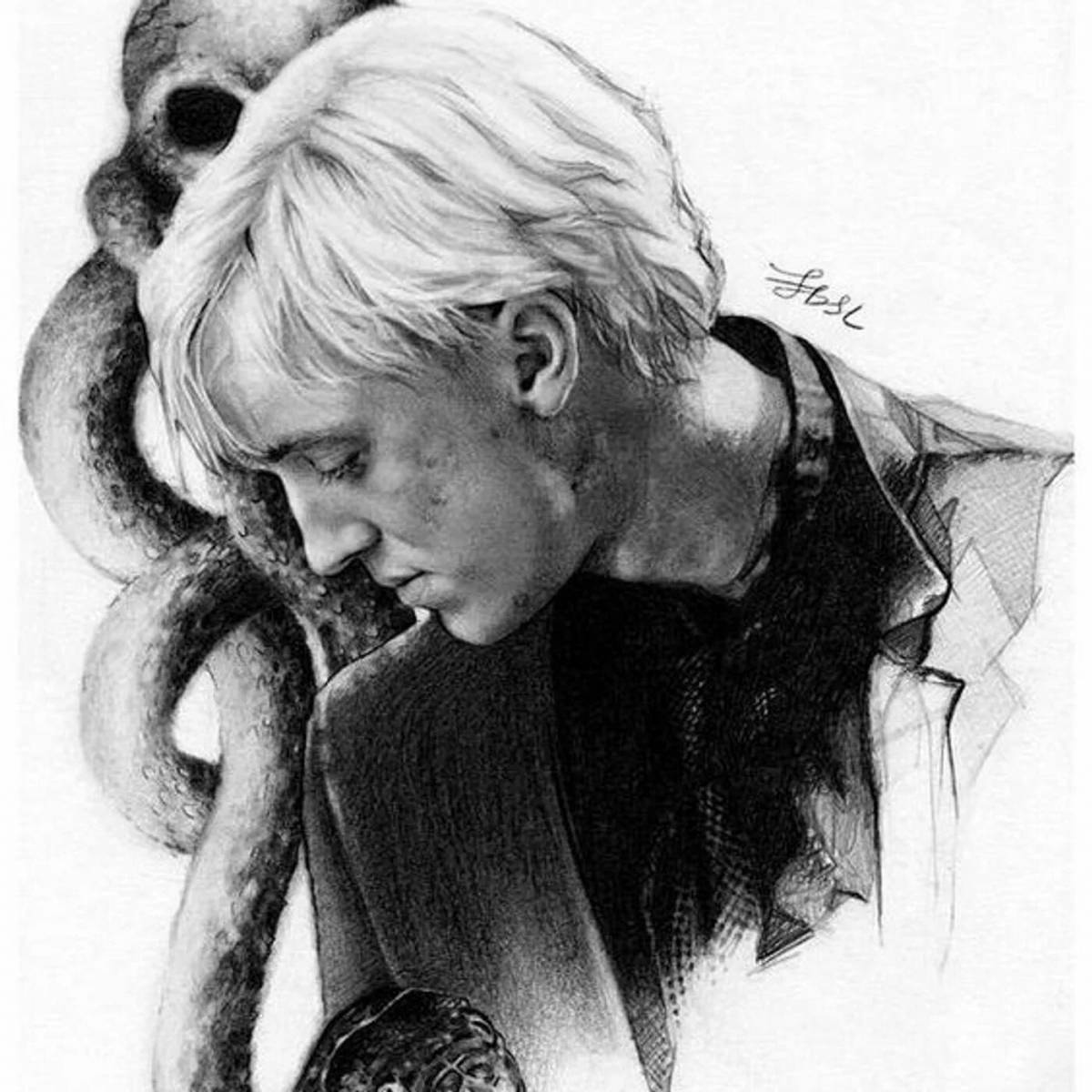 Draco malfoy coloring page