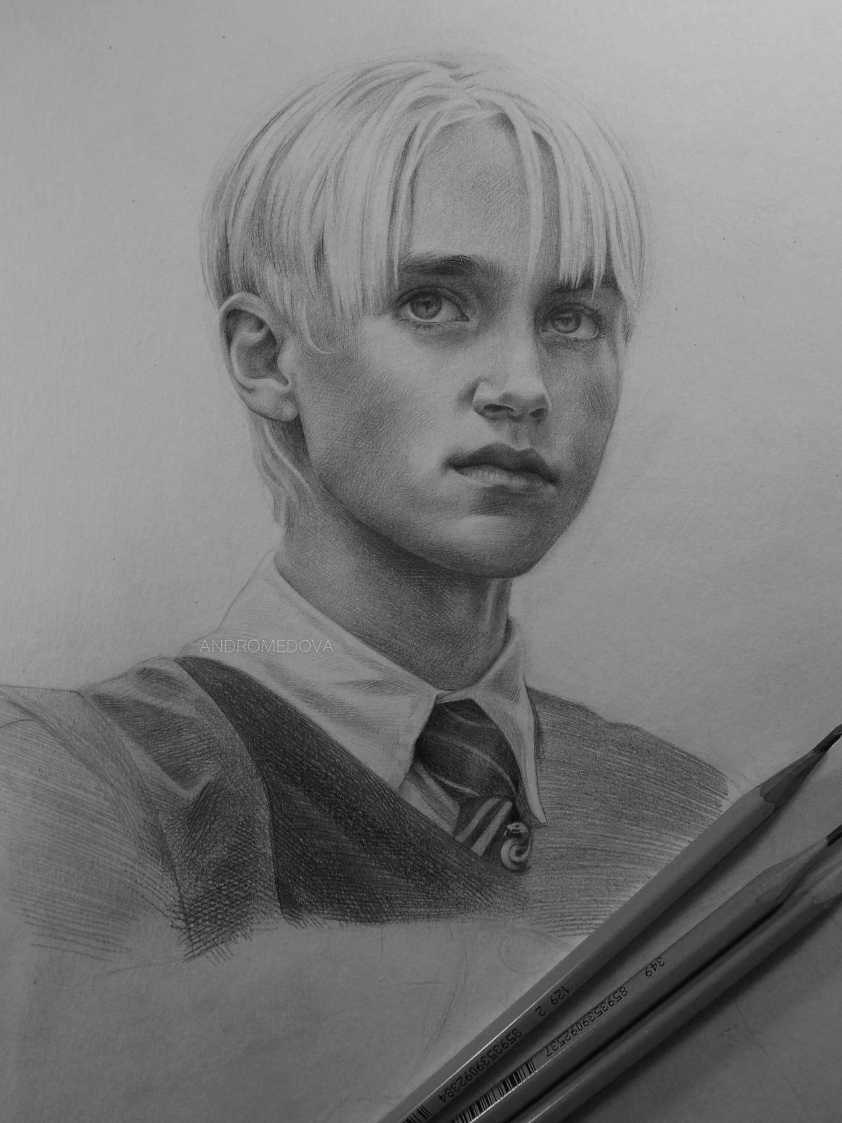 Photo Colorful Draco Malfoy coloring book