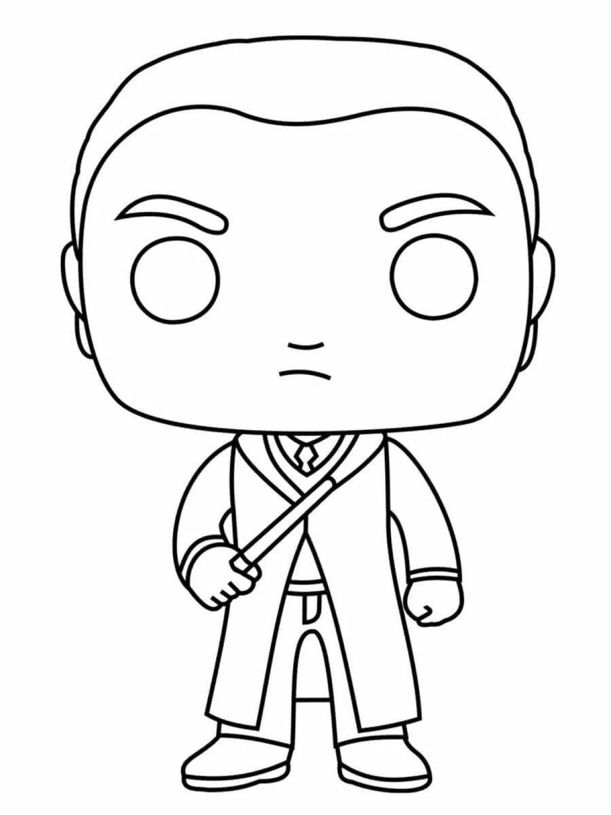 Coloring page playful draco malfoy