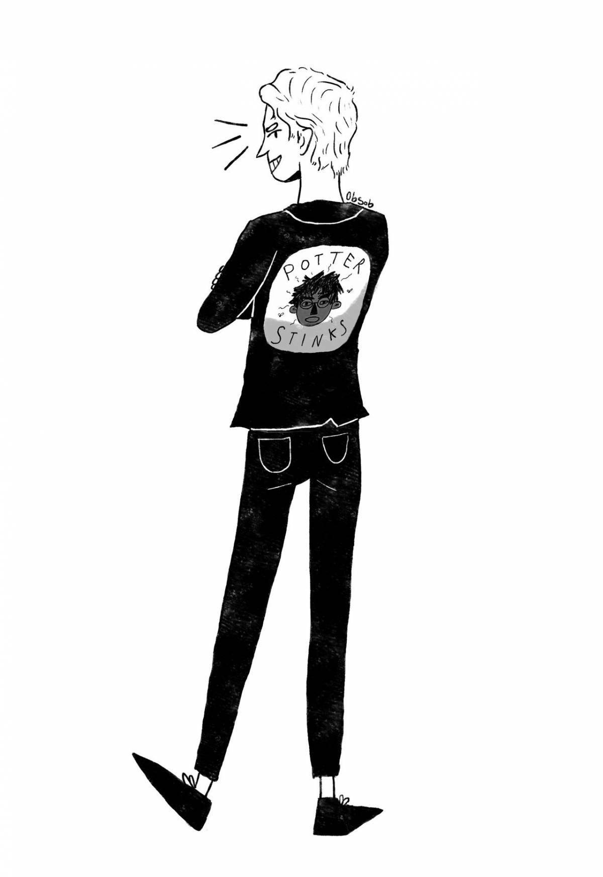 Photo Draco malfoy funny coloring page