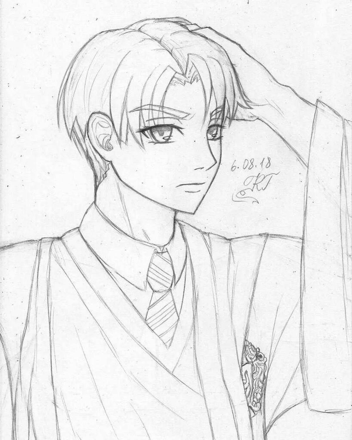 Photo Animated draco malfoy coloring book