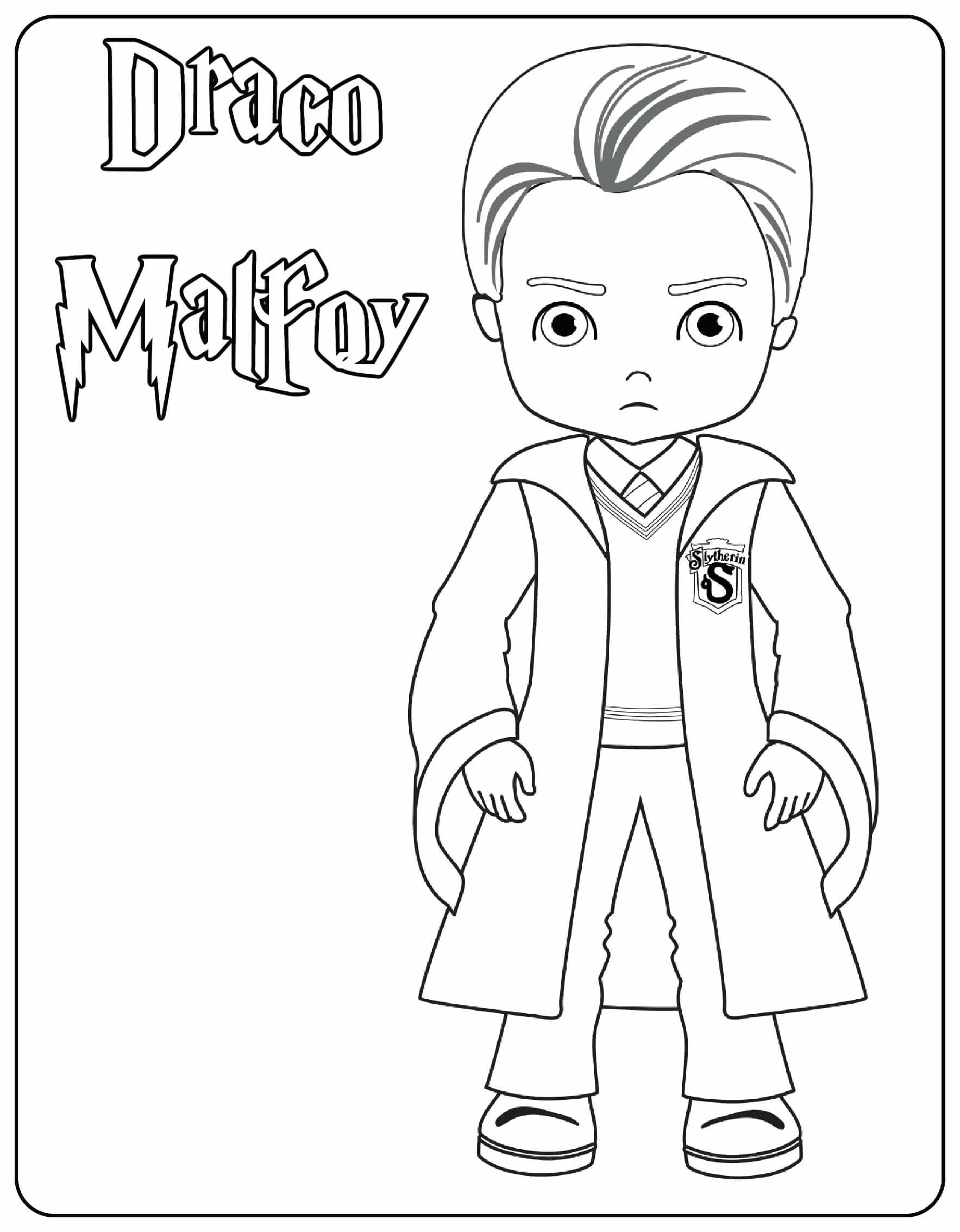 Attractive draco malfoy coloring book