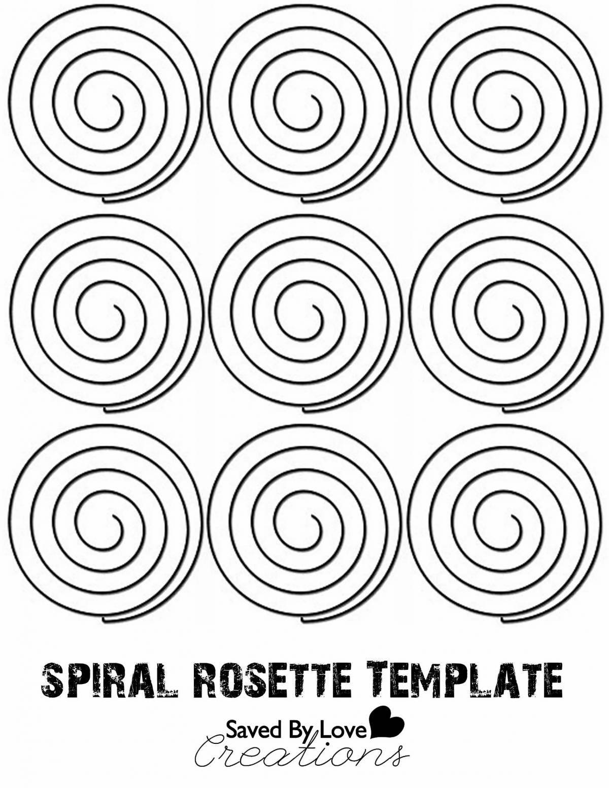 Coloring geometric spiral