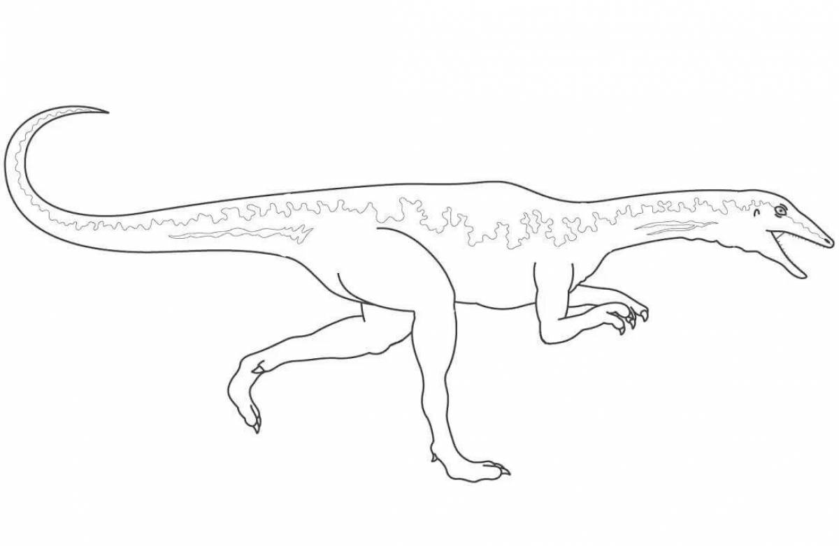 Coloring page daring velociraptor