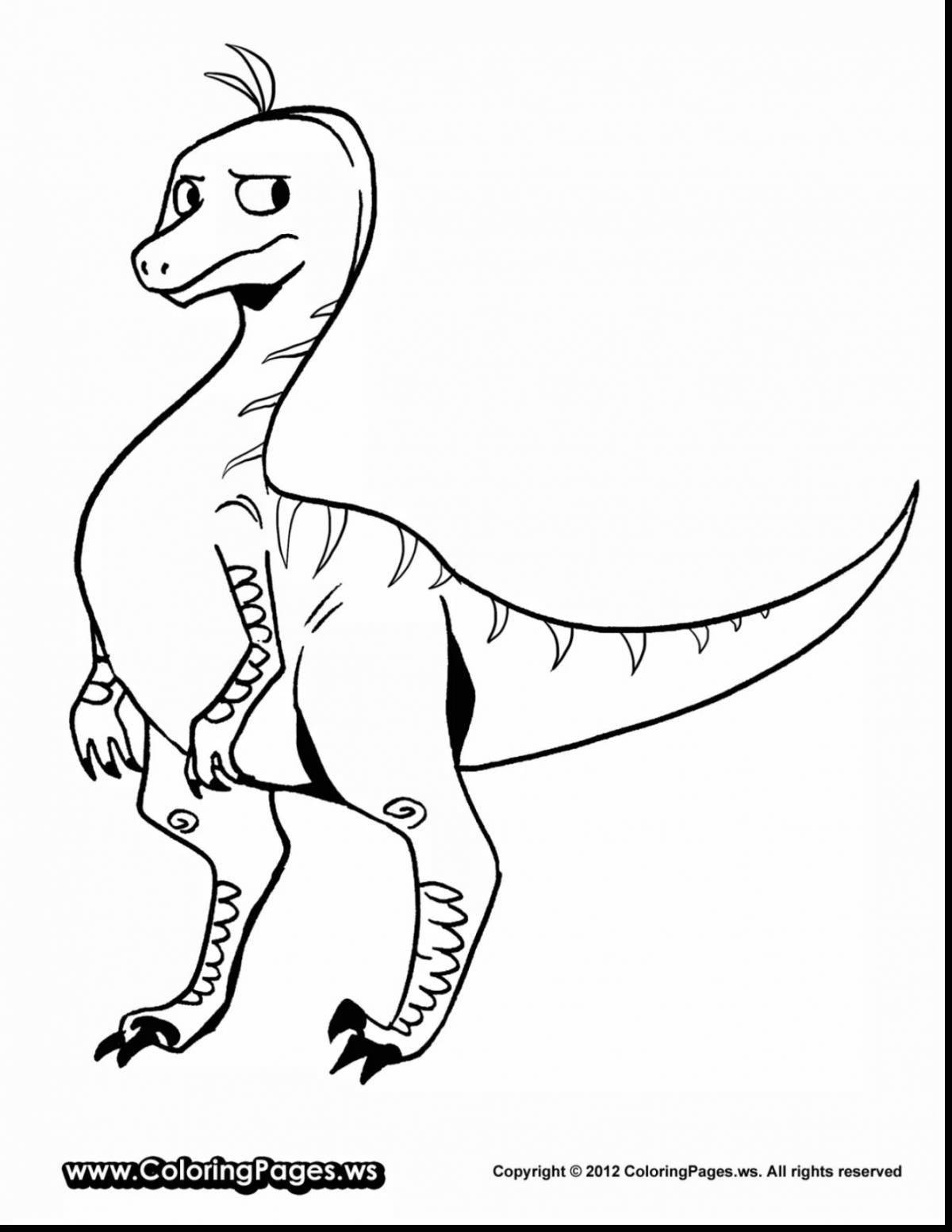 Powerful velociraptor coloring page