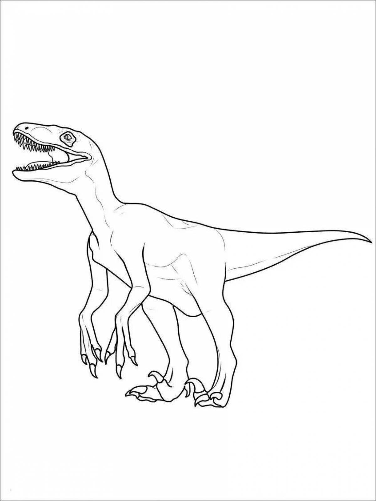 Dynamic velociraptor coloring page