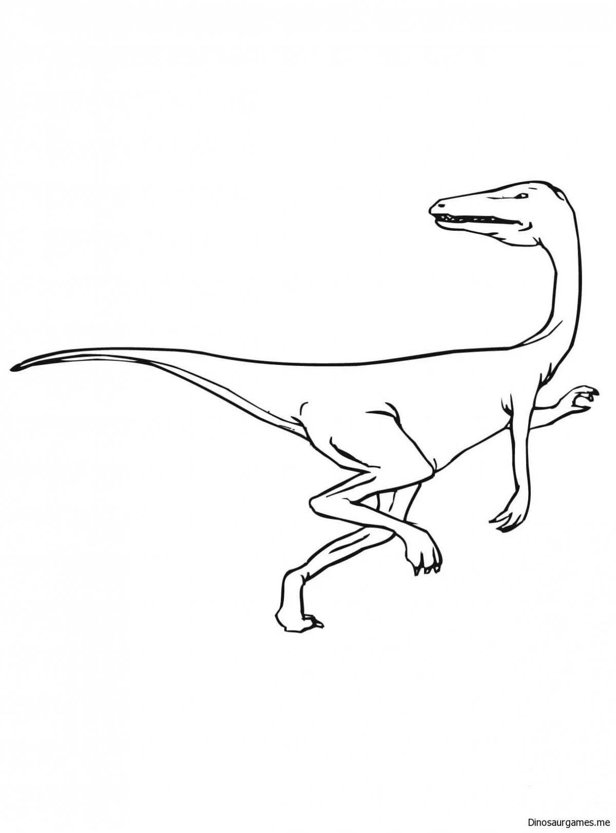Привлекательная раскраска velociraptor