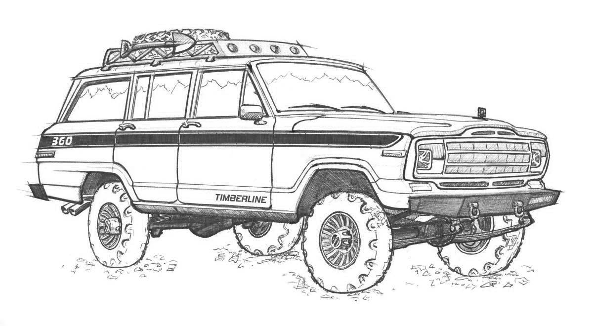 Exciting niva car coloring pages