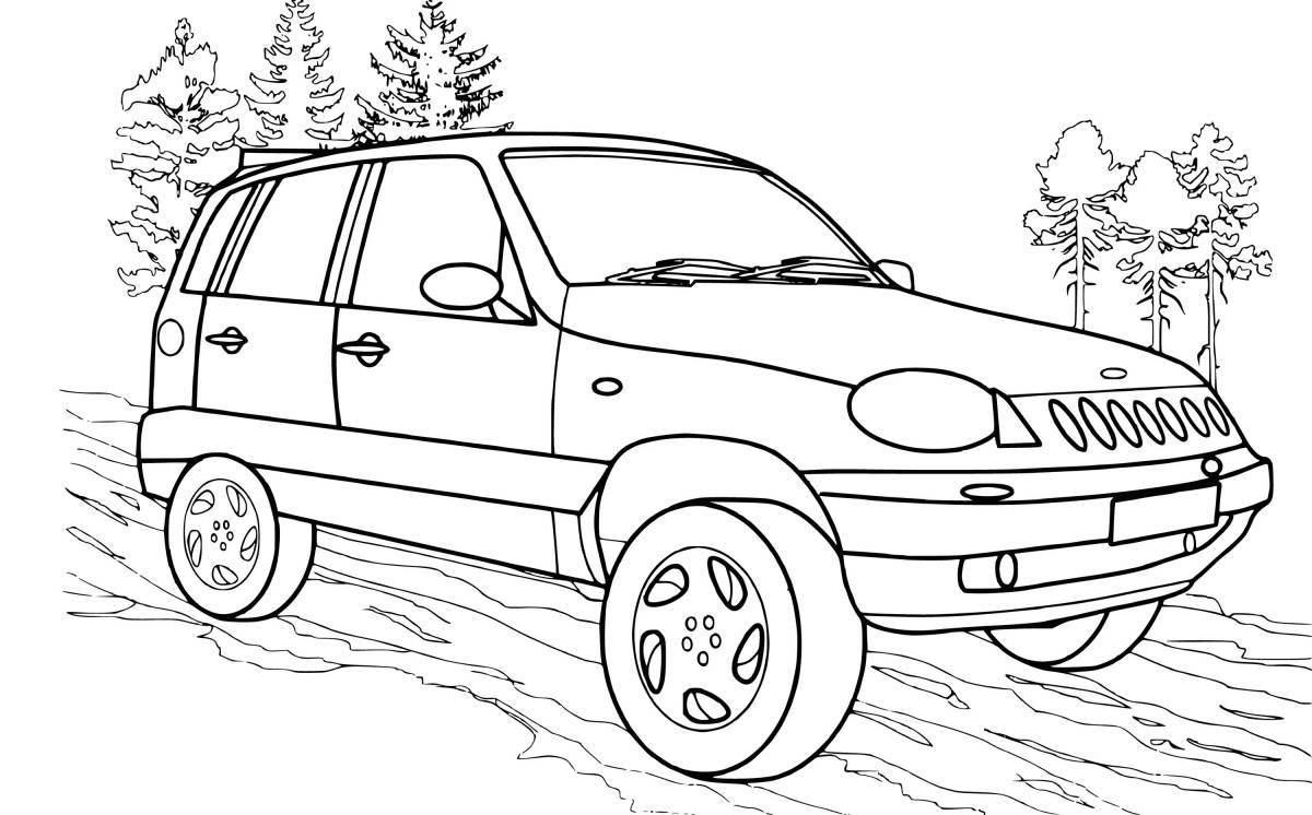 Niva incredible cars coloring page