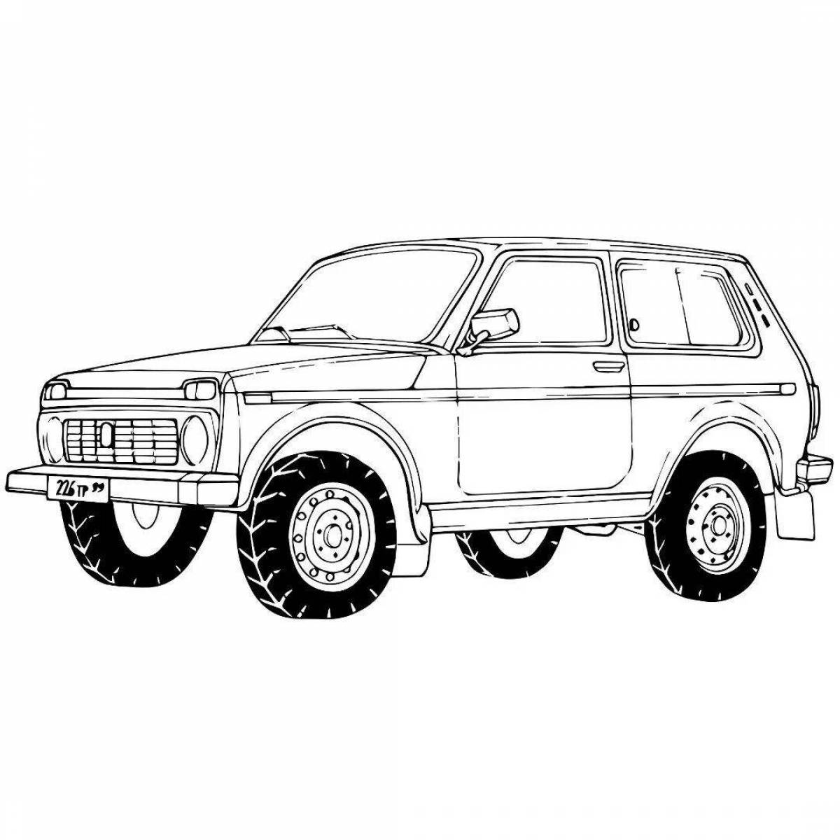 Coloring pages marvelous cars niva
