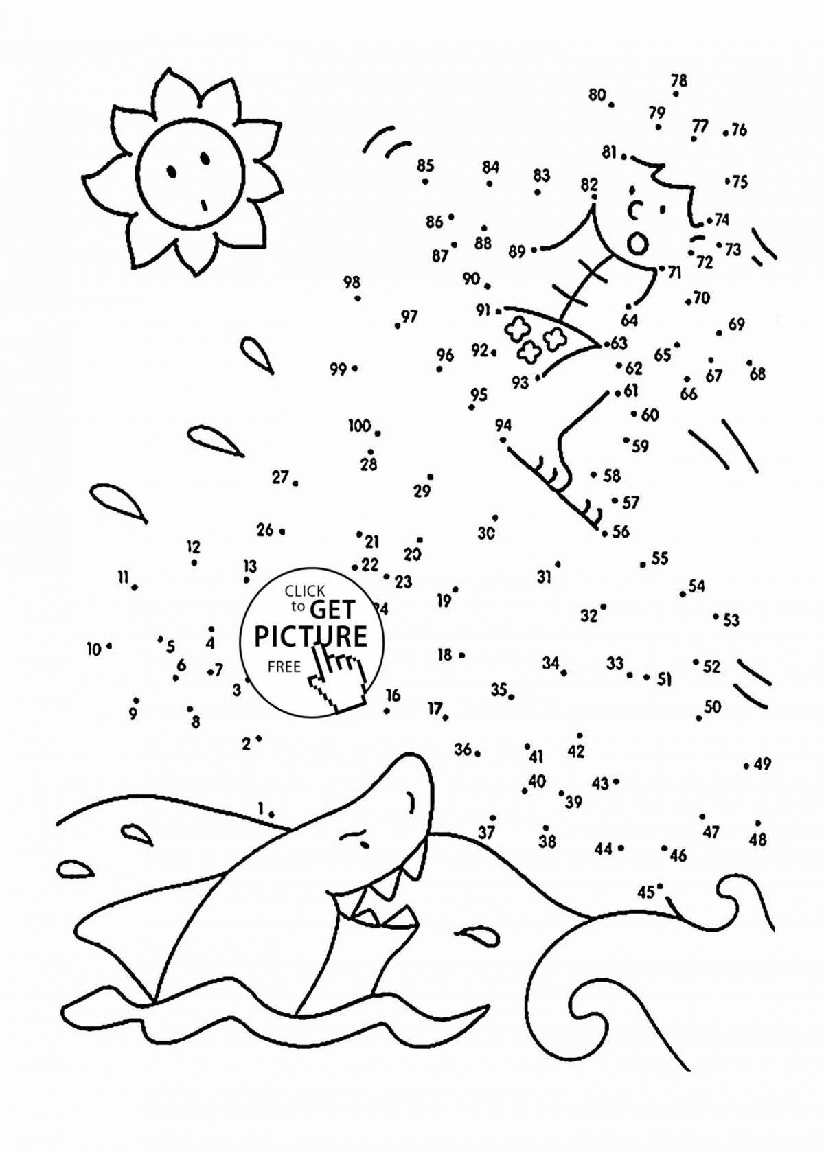 Joyful 100p coloring page