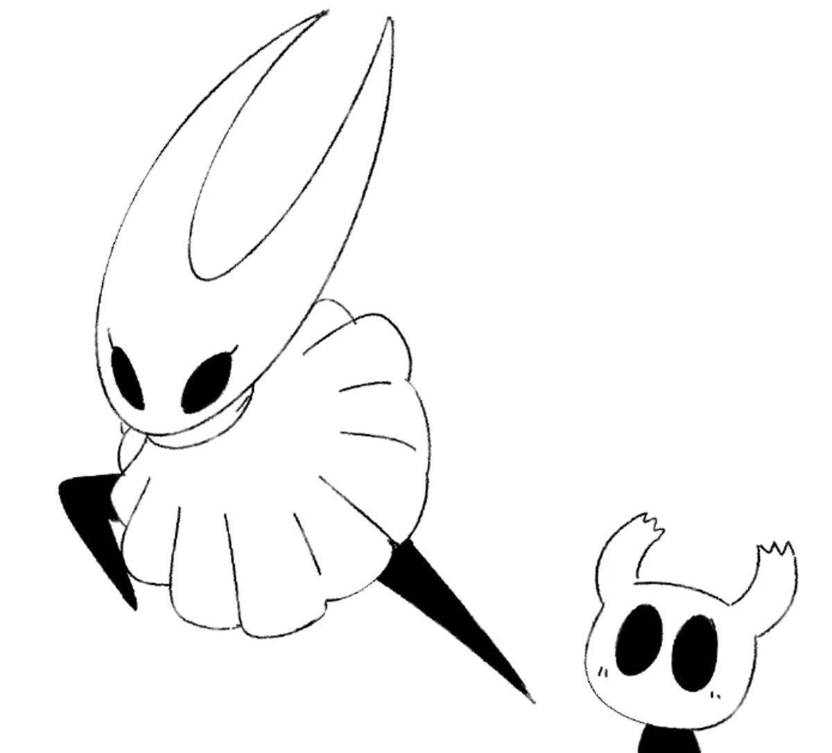 Как нарисовать hollow knight