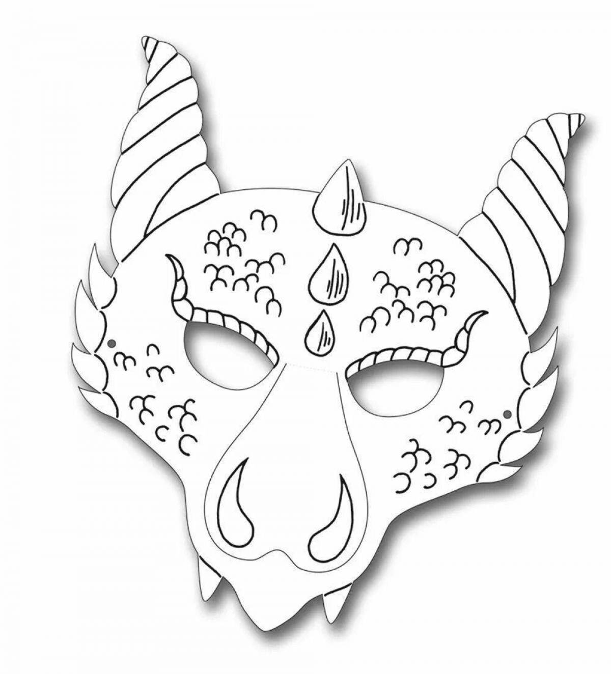 Glamor coloring dragon mask