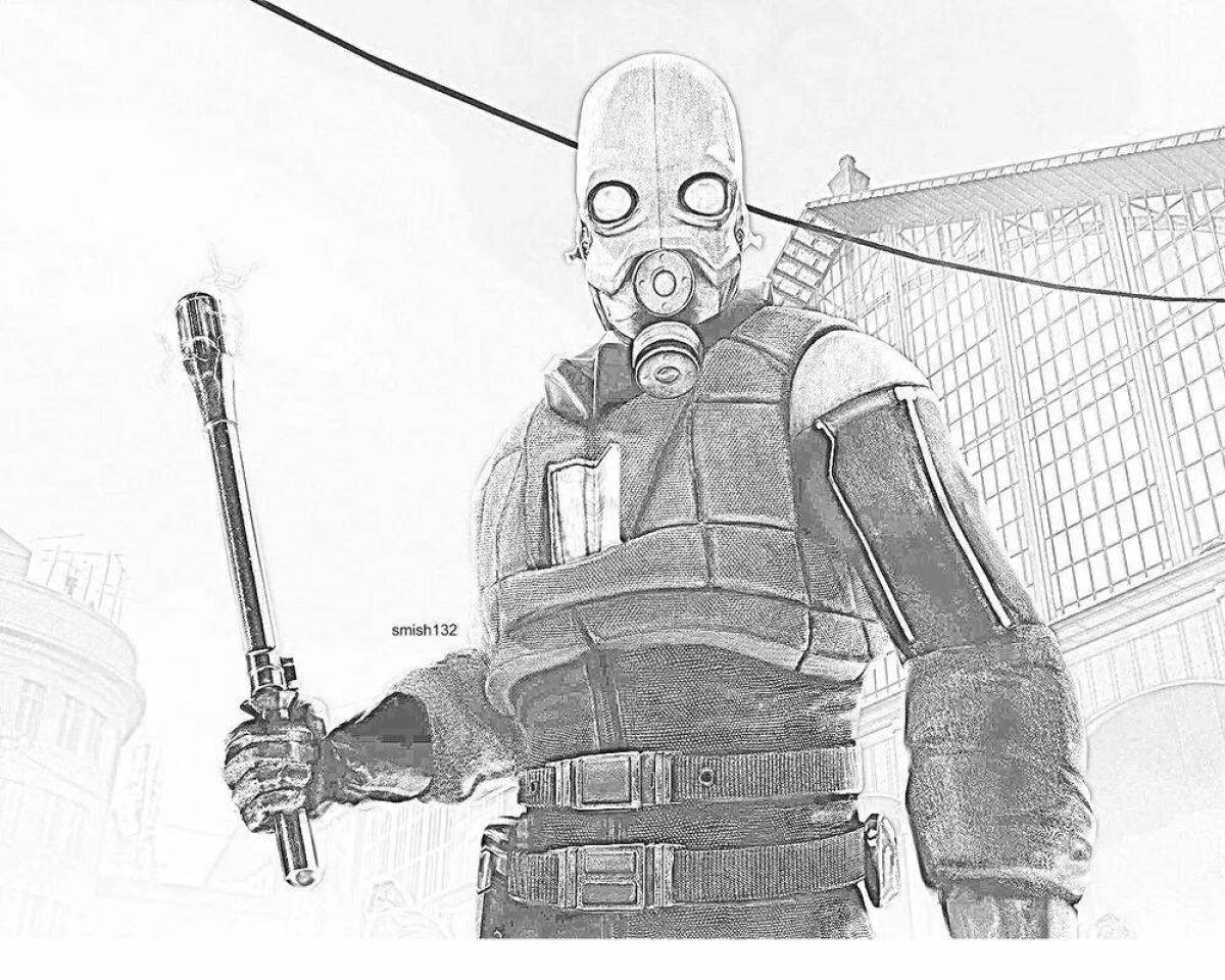 Half life animated coloring page