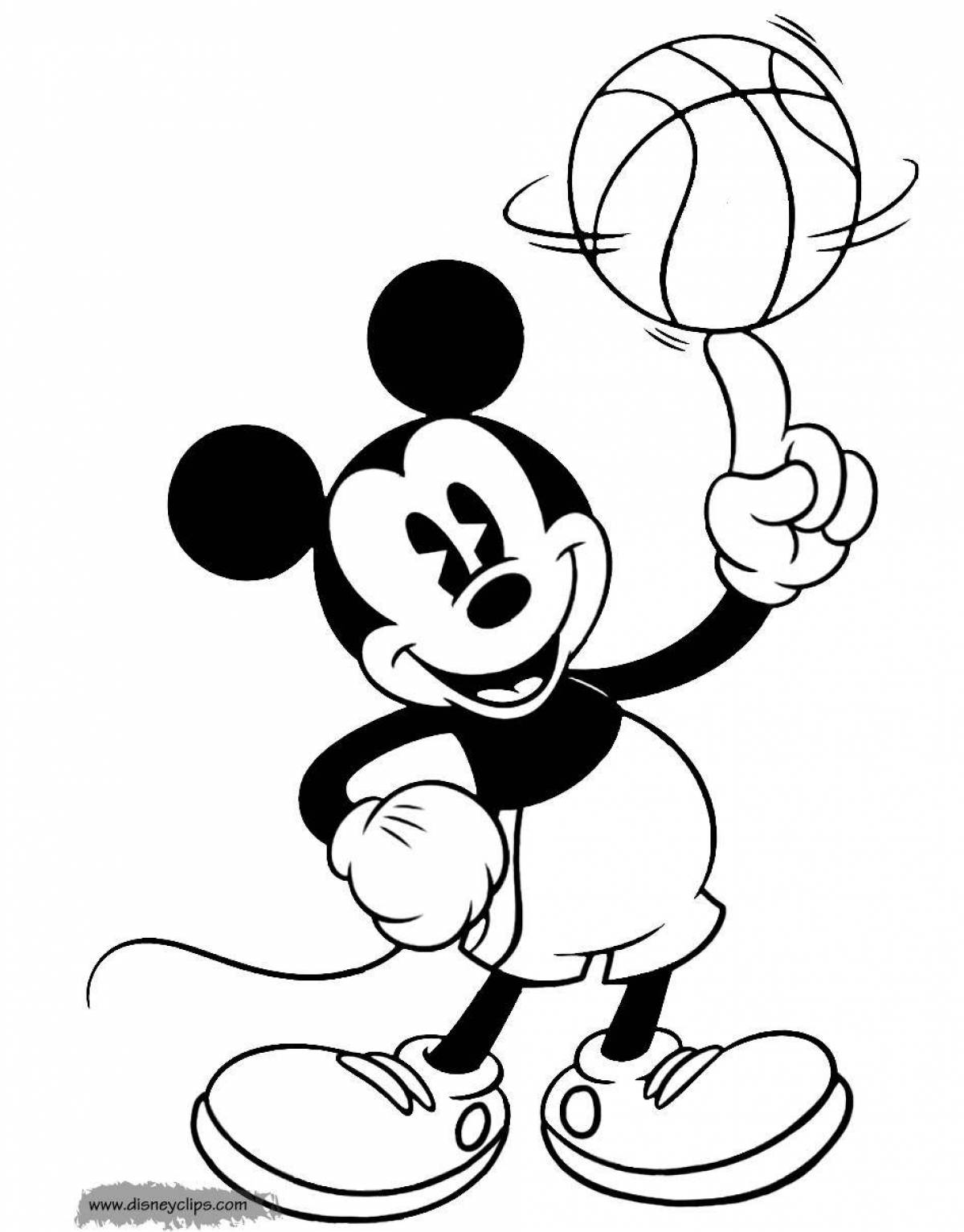 Funny mickey game coloring book