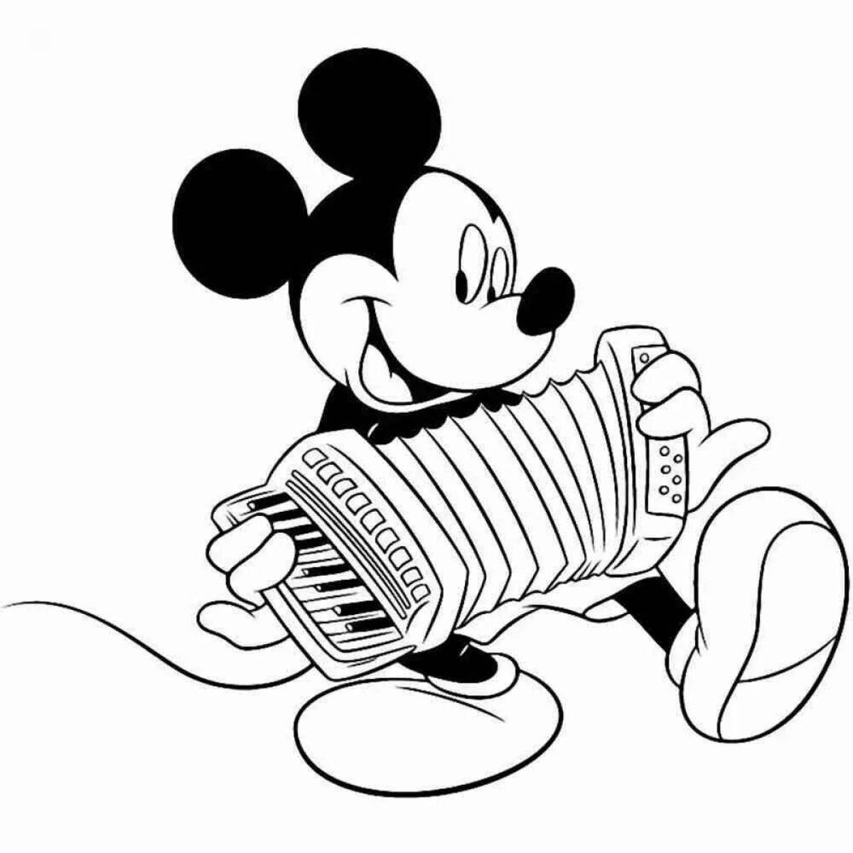 Fun mickey games coloring pages