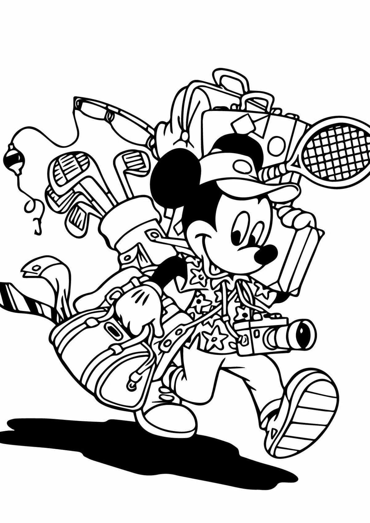 Live mickey games coloring page