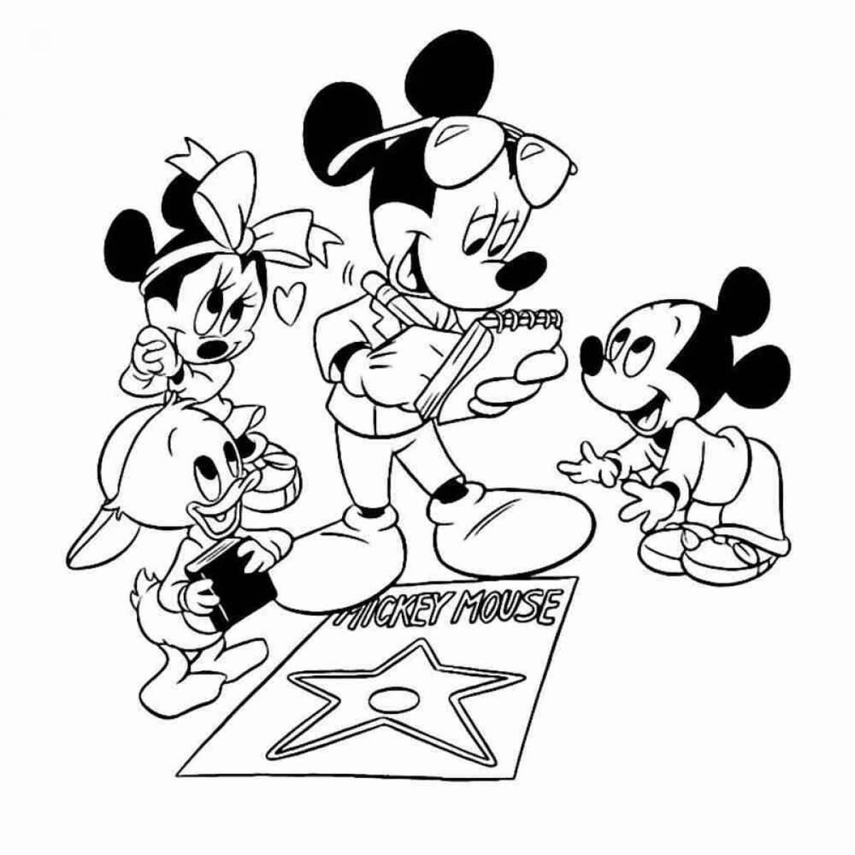 Fun coloring mickey game