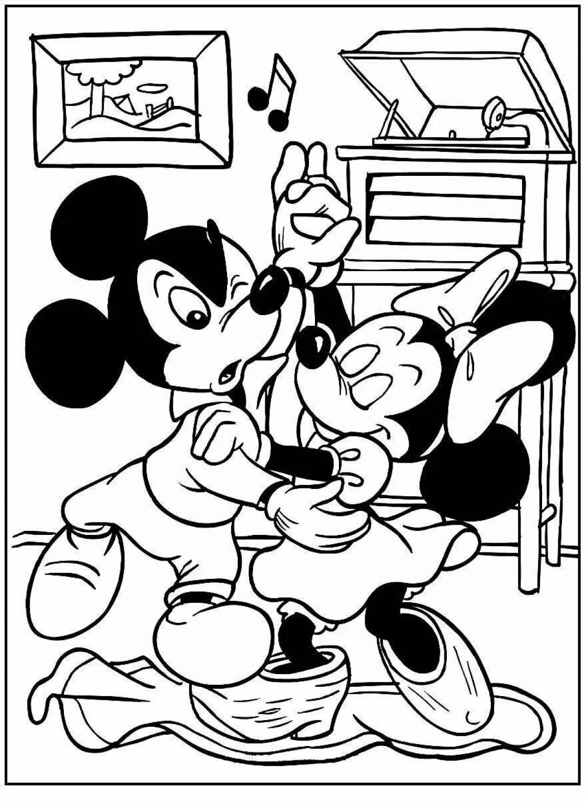 Great mickey games coloring page