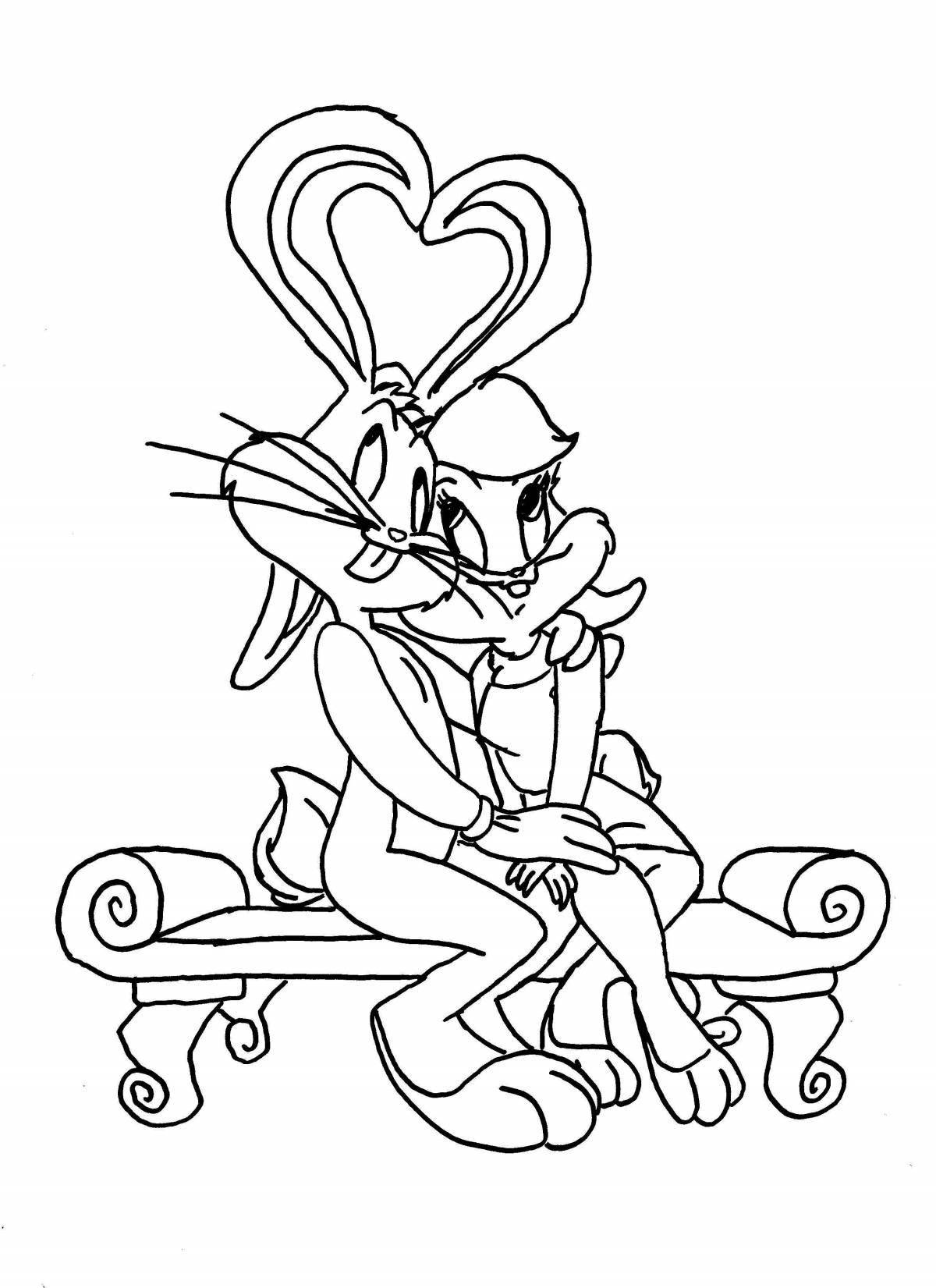 Joyful lola bunny coloring book