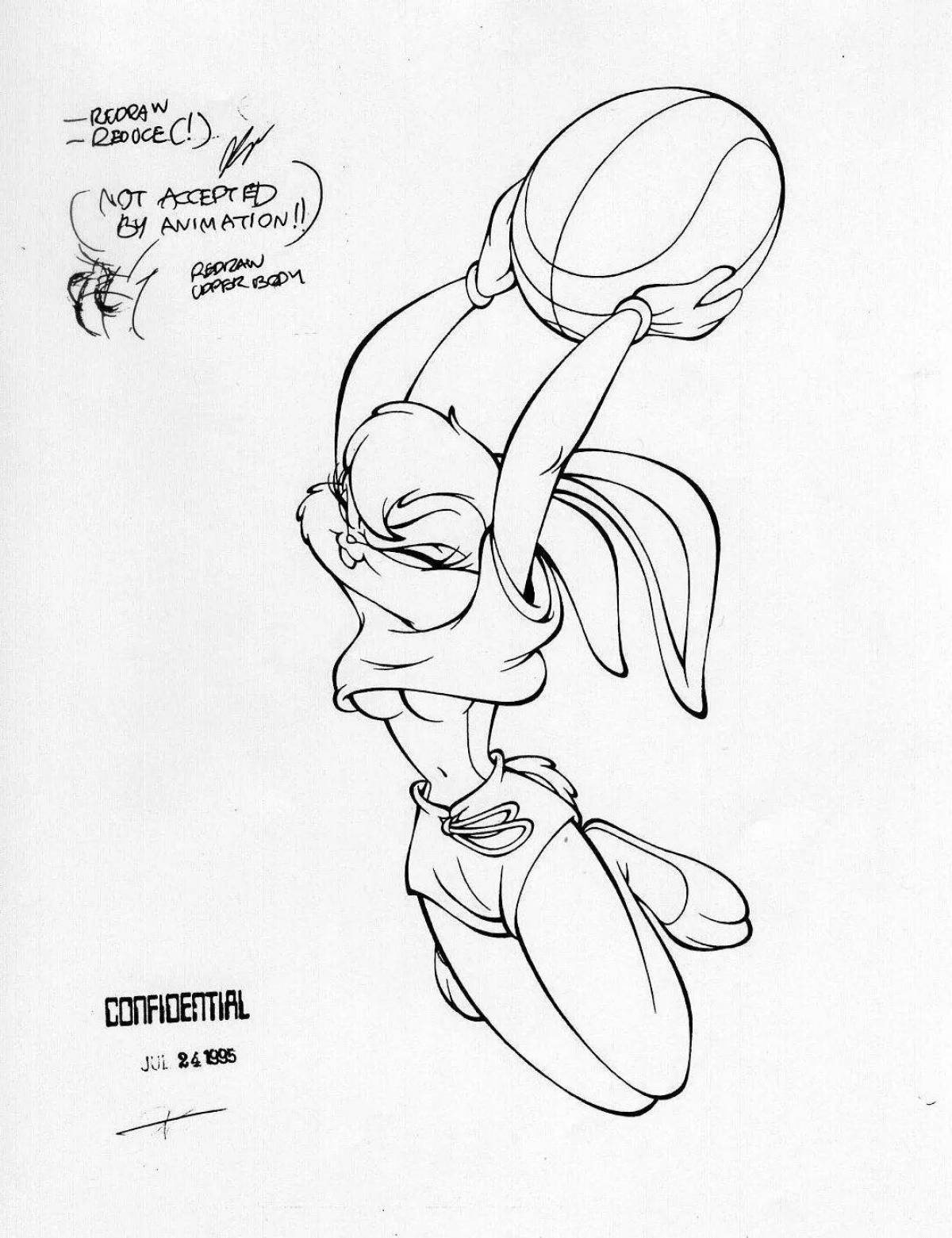 Funny lola bunny coloring book