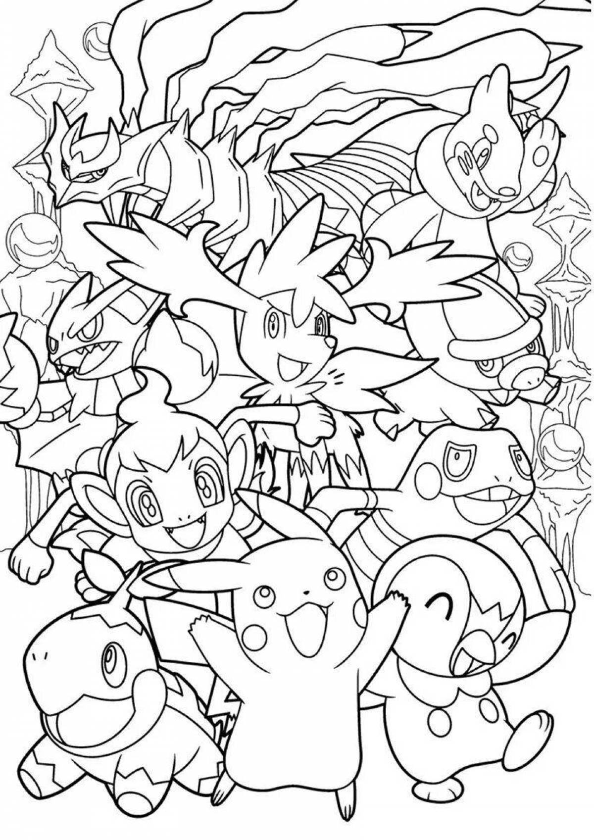 Incredible pokemon anime coloring book