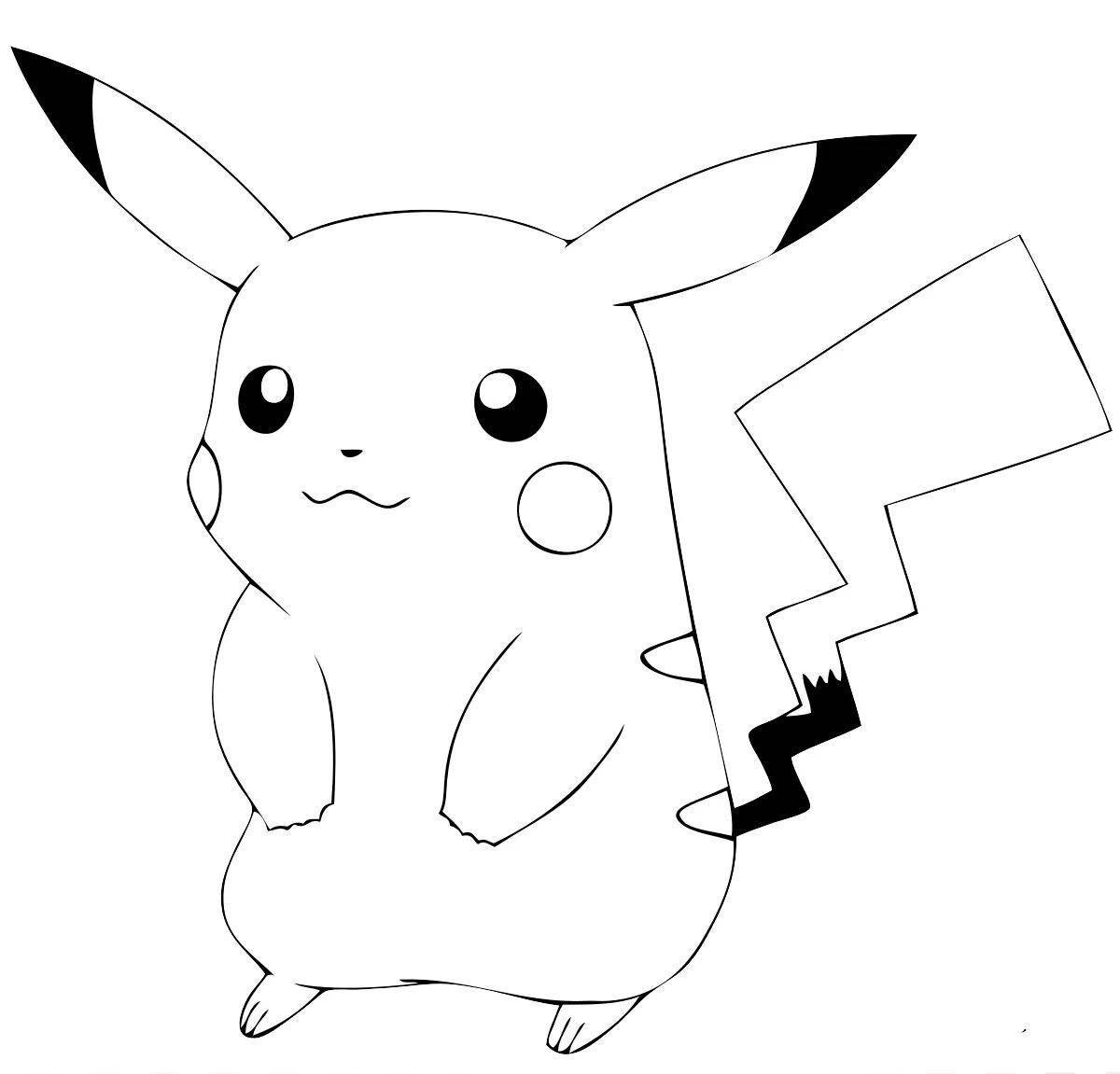 Showy coloring anime pokemon